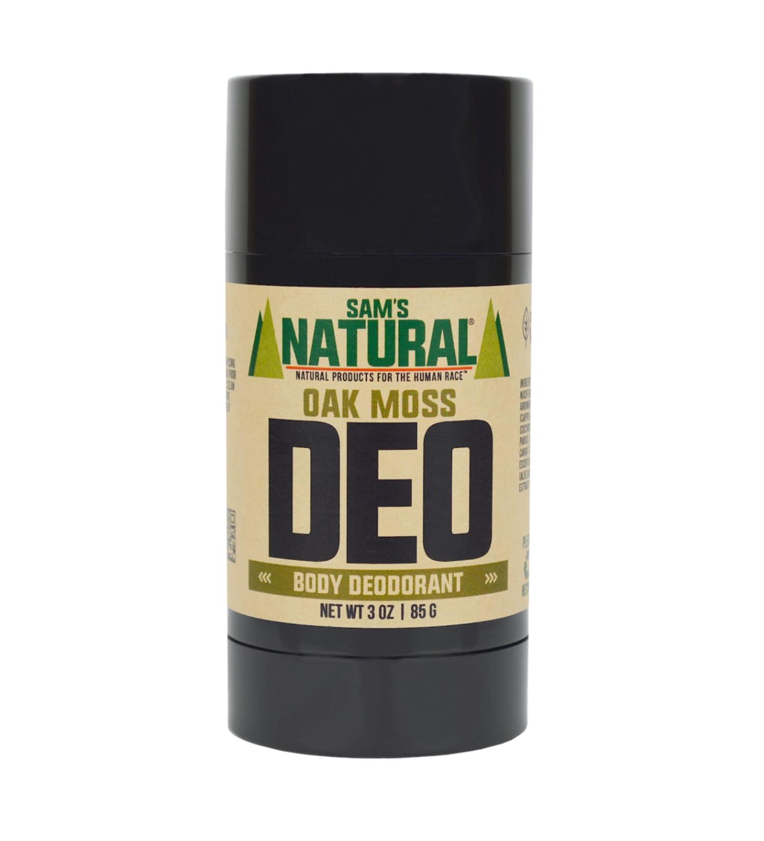 Sam s Natural Deodorant - Oak Moss - Aluminum Free DEO - No phthalates parabens sulfates or dyes - Made in New Hampshire - For Men Women Unisex - Vegan Cruelty Free - 3 oz - Buy Online on GoSupps.com