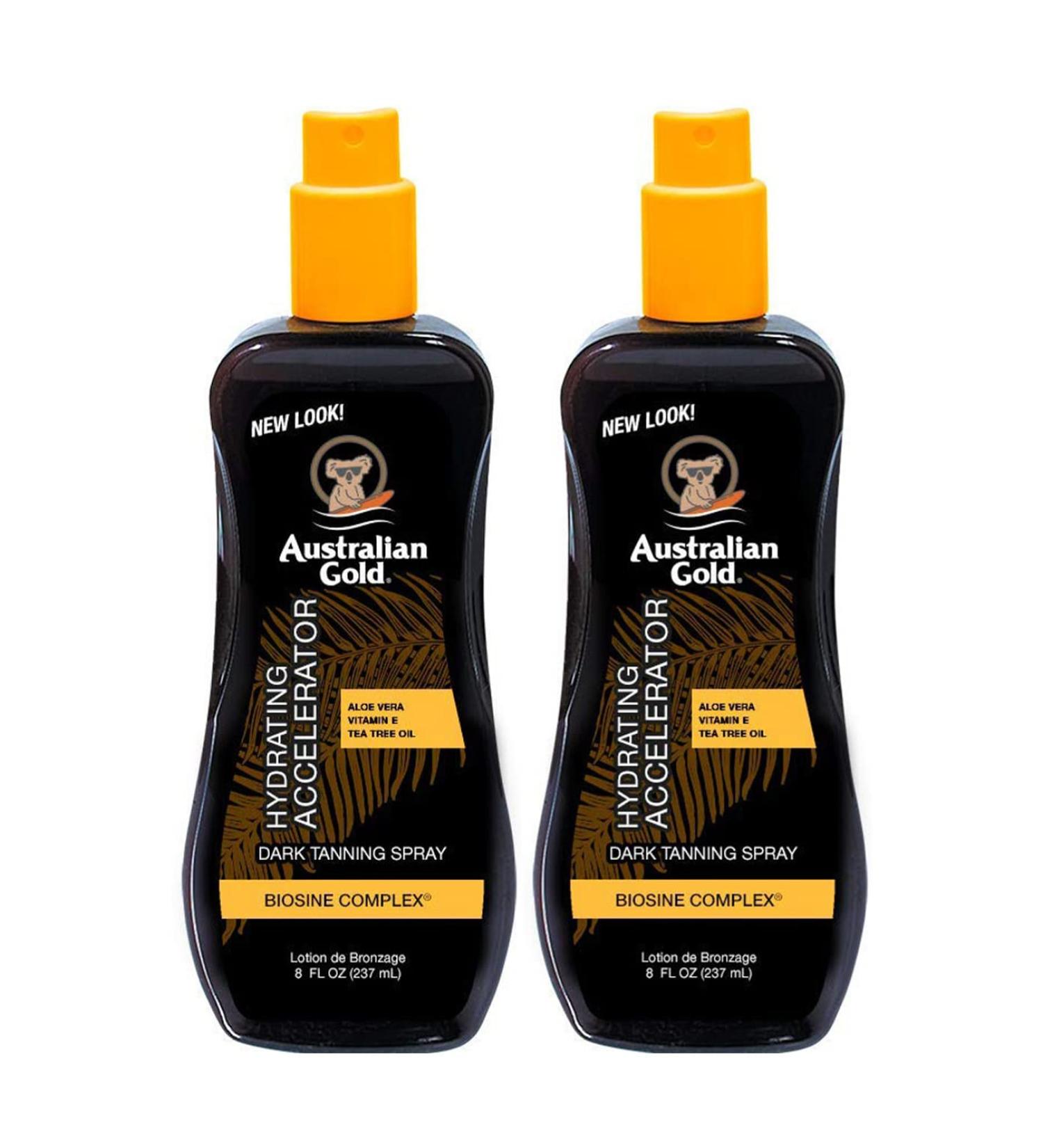 Australian Gold Dark Tanning Accelerator Spray Gel 8 Ounce 2 Pack