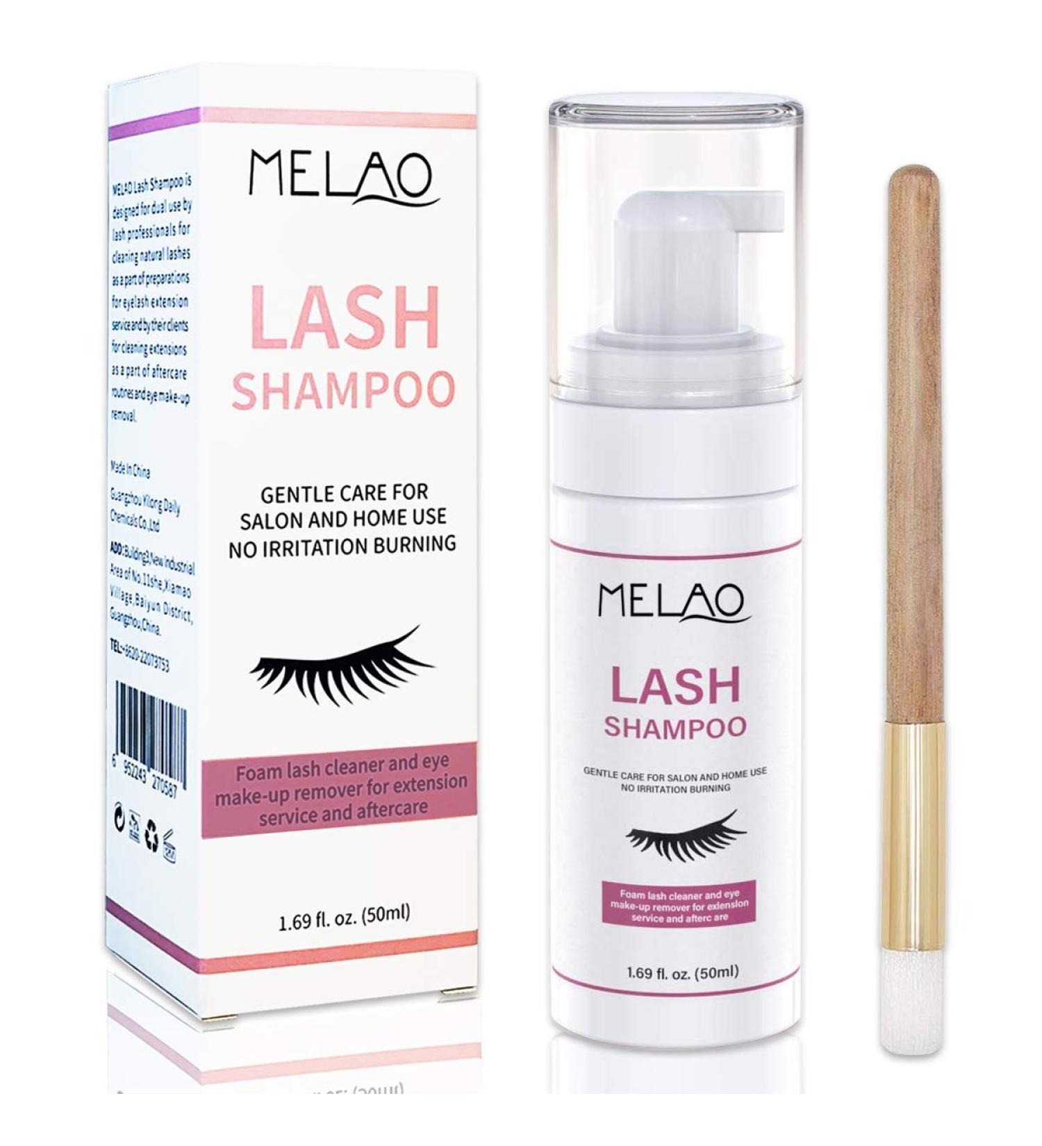 Professional Eyelash Extension Cleanser - Oil & Paraben Free Lash Foam Shampoo, 1.69fl.oz - Buy Online on GoSupps.com