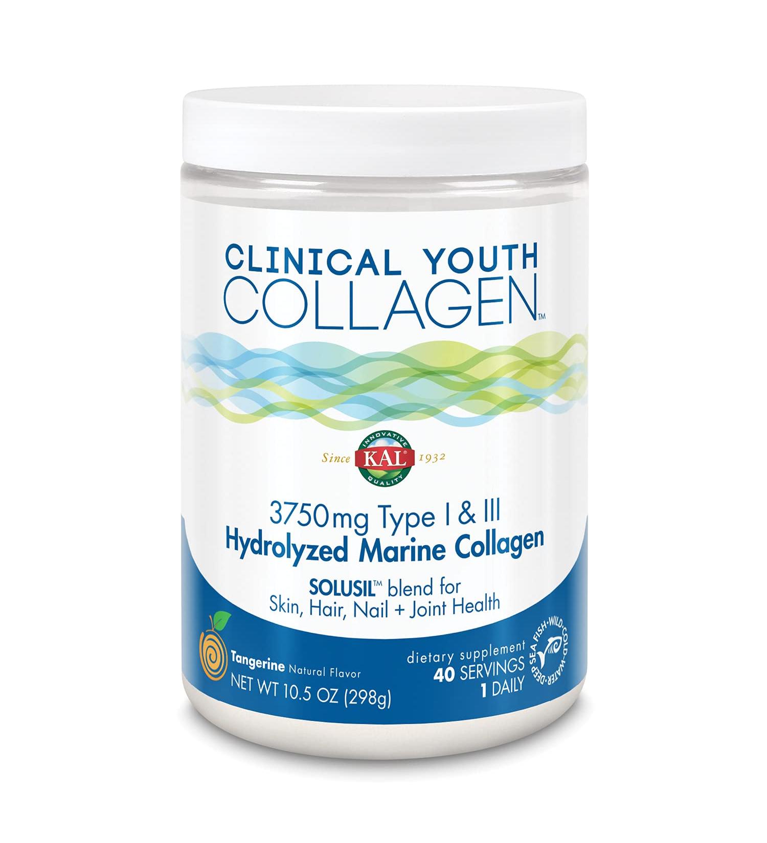 Buy KAL Hydrolyzed Marine Collagen Tangerine 3750 mg - 10.5 oz for Healthy Skin & Joints - Buy Online on GoSupps.com
