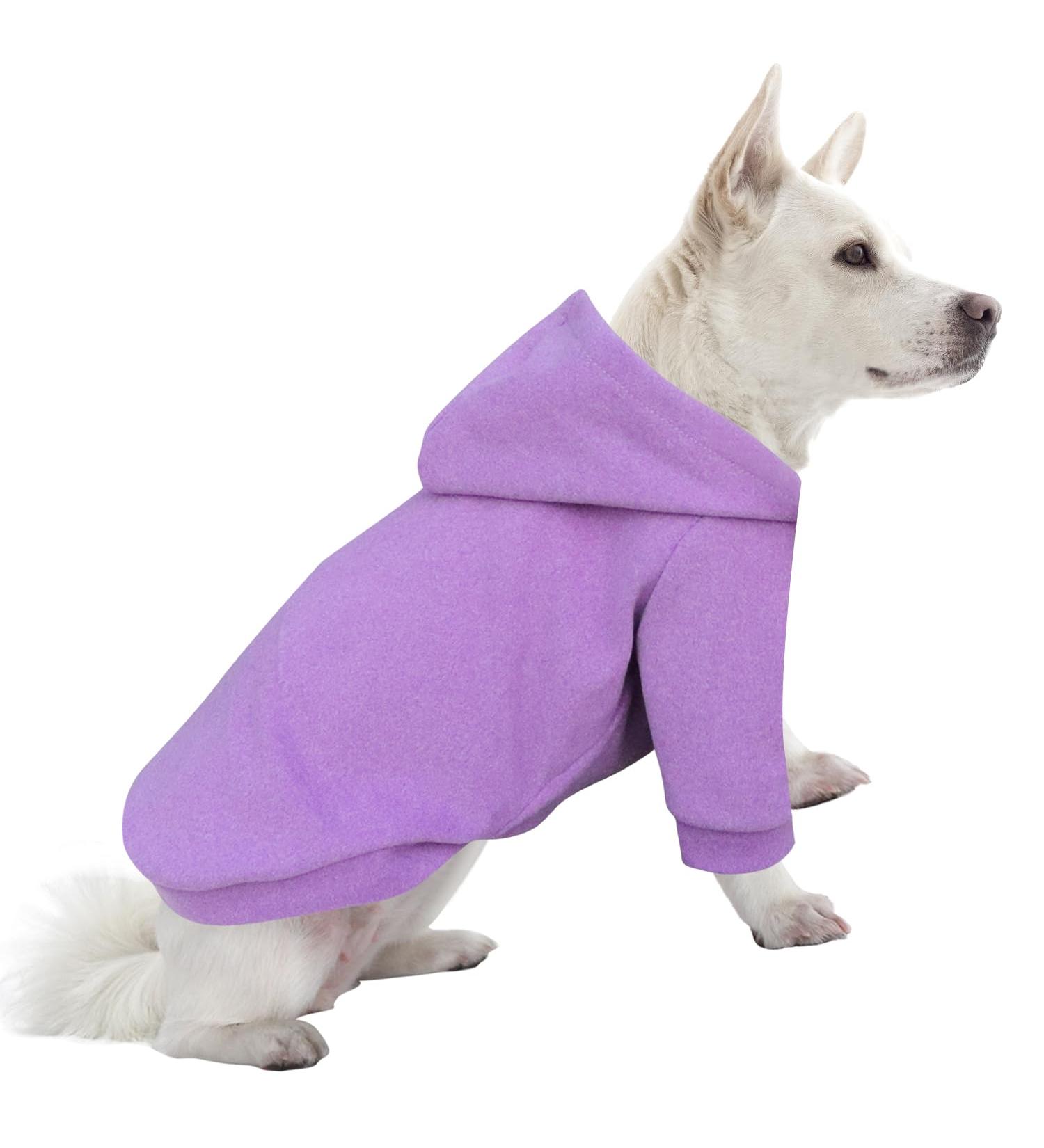 Shop Hualisiji XXL Purple Dog Hoodie | Soft & Lightweight Chihuahua Sweater - Warm & Easy to Wear - Buy Online on GoSupps.com