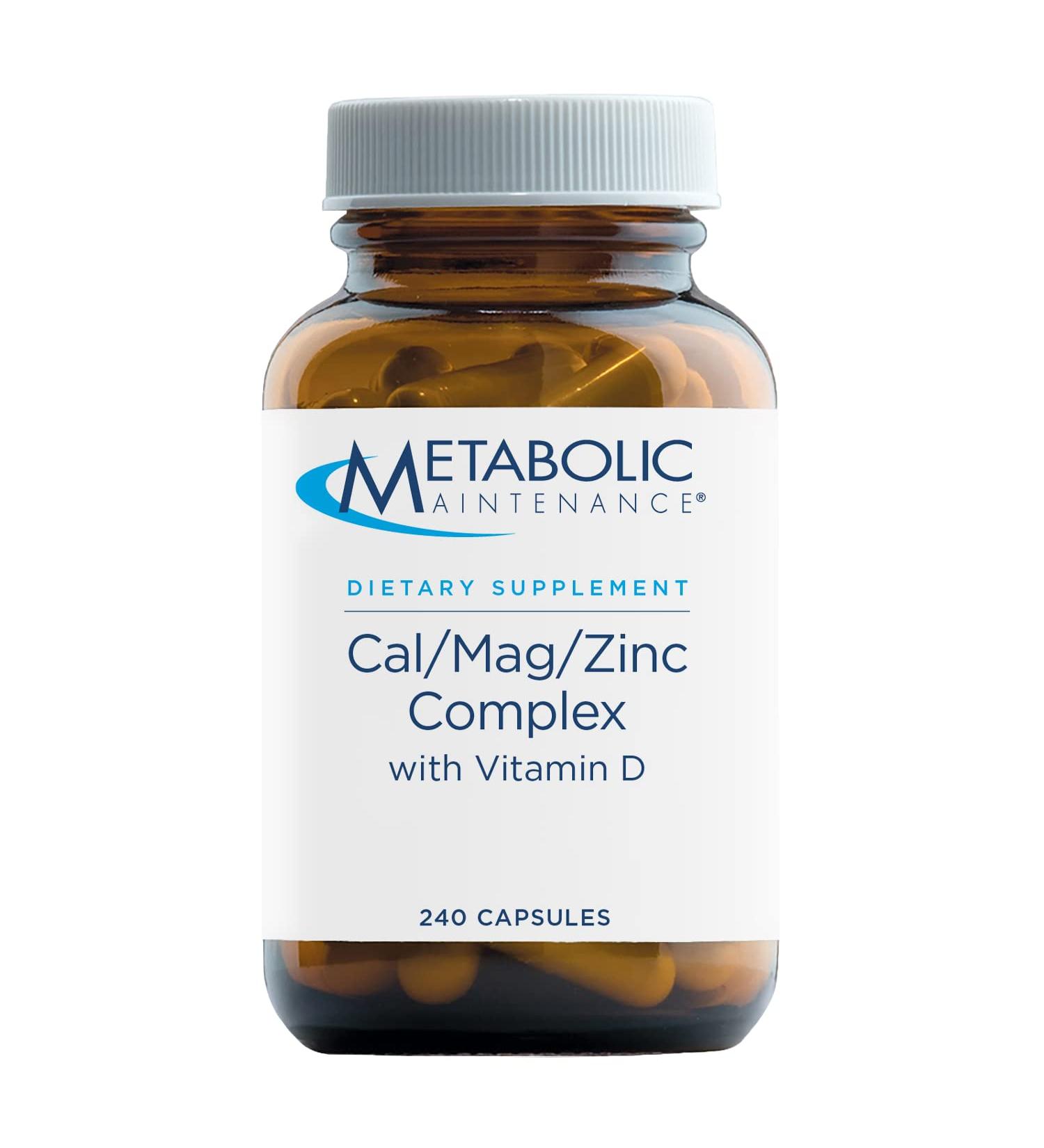 Metabolic Maintenance Cal Mag Zinc Complex with Vitamin D-3 240 Capsules - Bone & Heart Support - Buy Online on GoSupps.com
