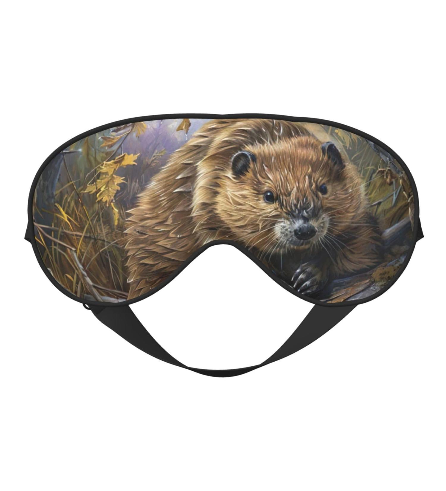Beaver Soft Eye Mask Sleeping Mask Breathable Eye Mask Perfect for Travel and Relaxation - Buy Online on GoSupps.com
