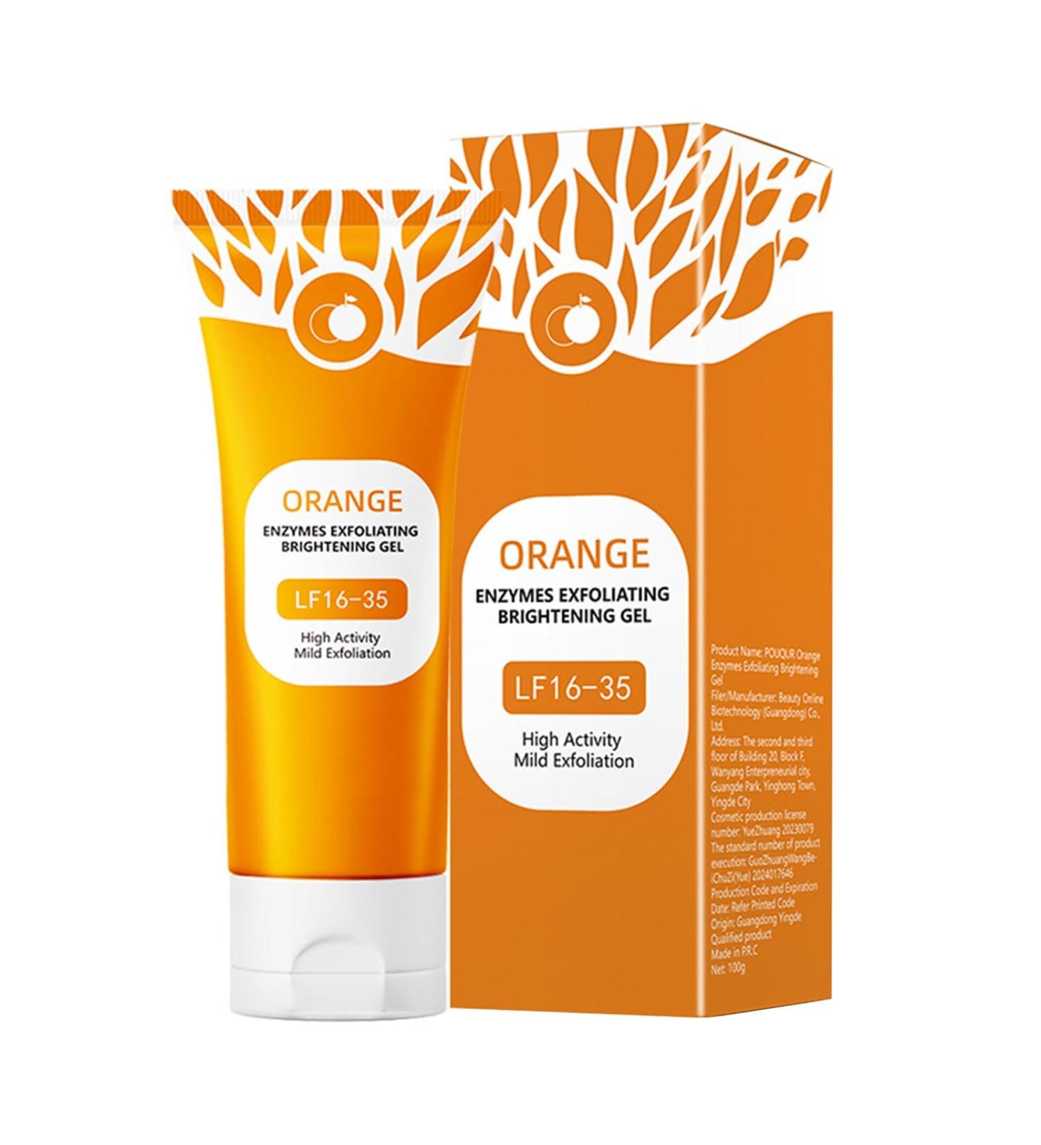  Qixfyze Orange Enzyme Exfoliating Gel 100g - Facial Cleansing Peel LF16-35 Gentle and Effective Scrub for a Radiant Complexion Purifying and Moisturizing Orange Facial Scrub - Face and Body - Buy Online on GoSupps.com