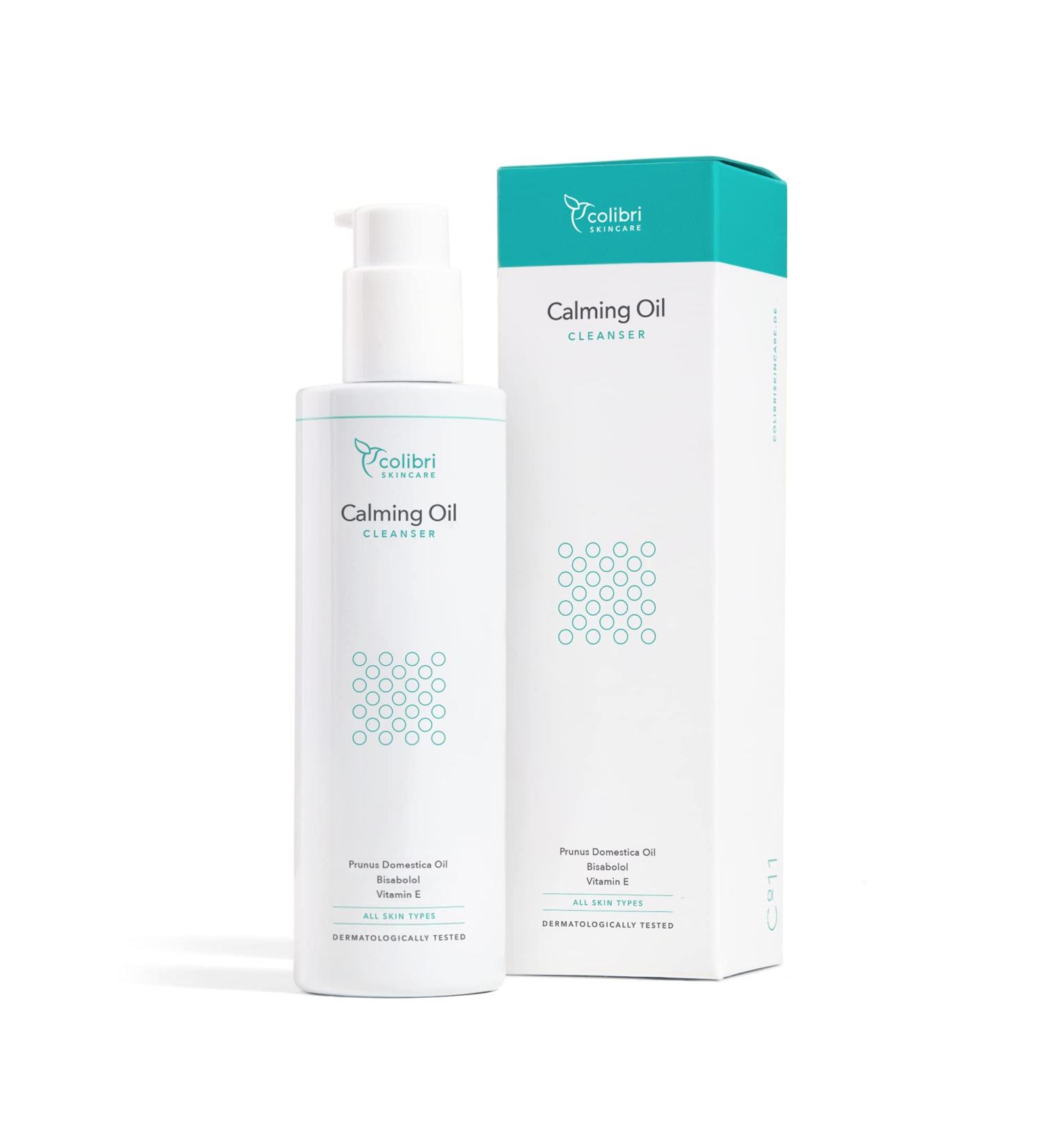 Colibri Skincare Calming Oil Cleanser 150ml - Gentle Facial Cleanser for Waterproof Makeup & Dirt - Intense Cleansing Without Drying Out - Buy Online on GoSupps.com