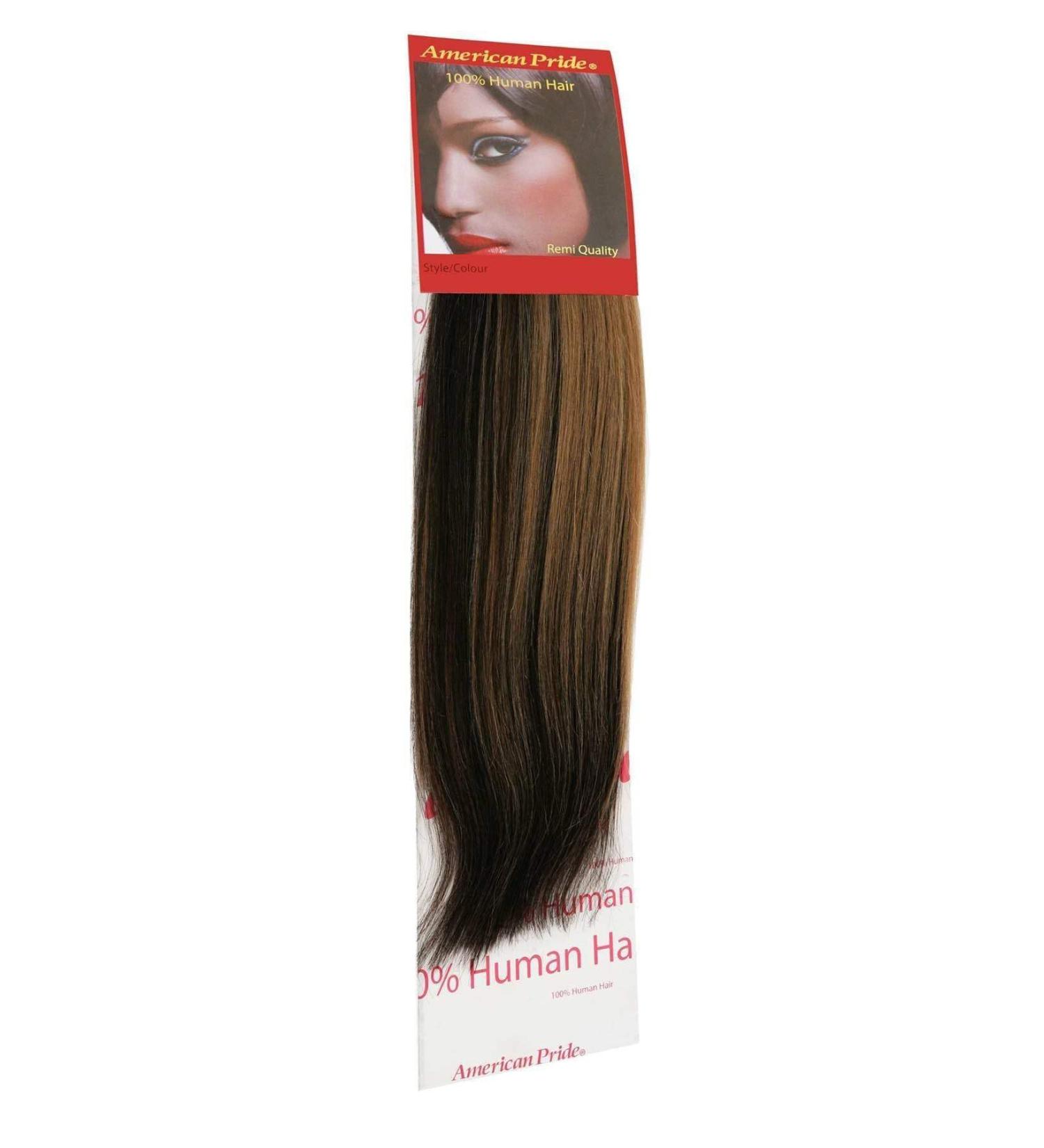 Yaki Weave | Relaxed Hair Extensions | Human Hair Extensions | 12" American Pride (12" P1B/27)