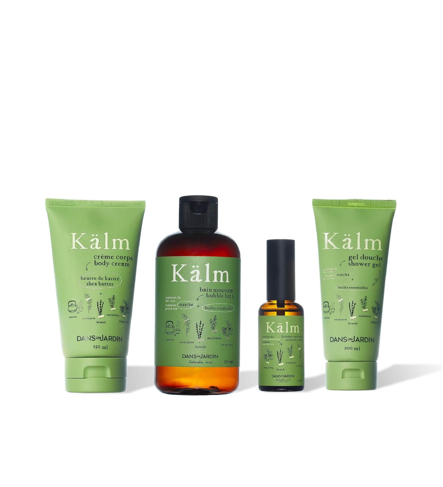 DANS UN JARDIN - Relaxing Self Care Kit for Women Made in Canada - Body Cream Bubble Bath Shower Gel & Mist - Product Collection K LM - Gift Set Spa Relaxation - 4 Pack - Buy Online on GoSupps.com