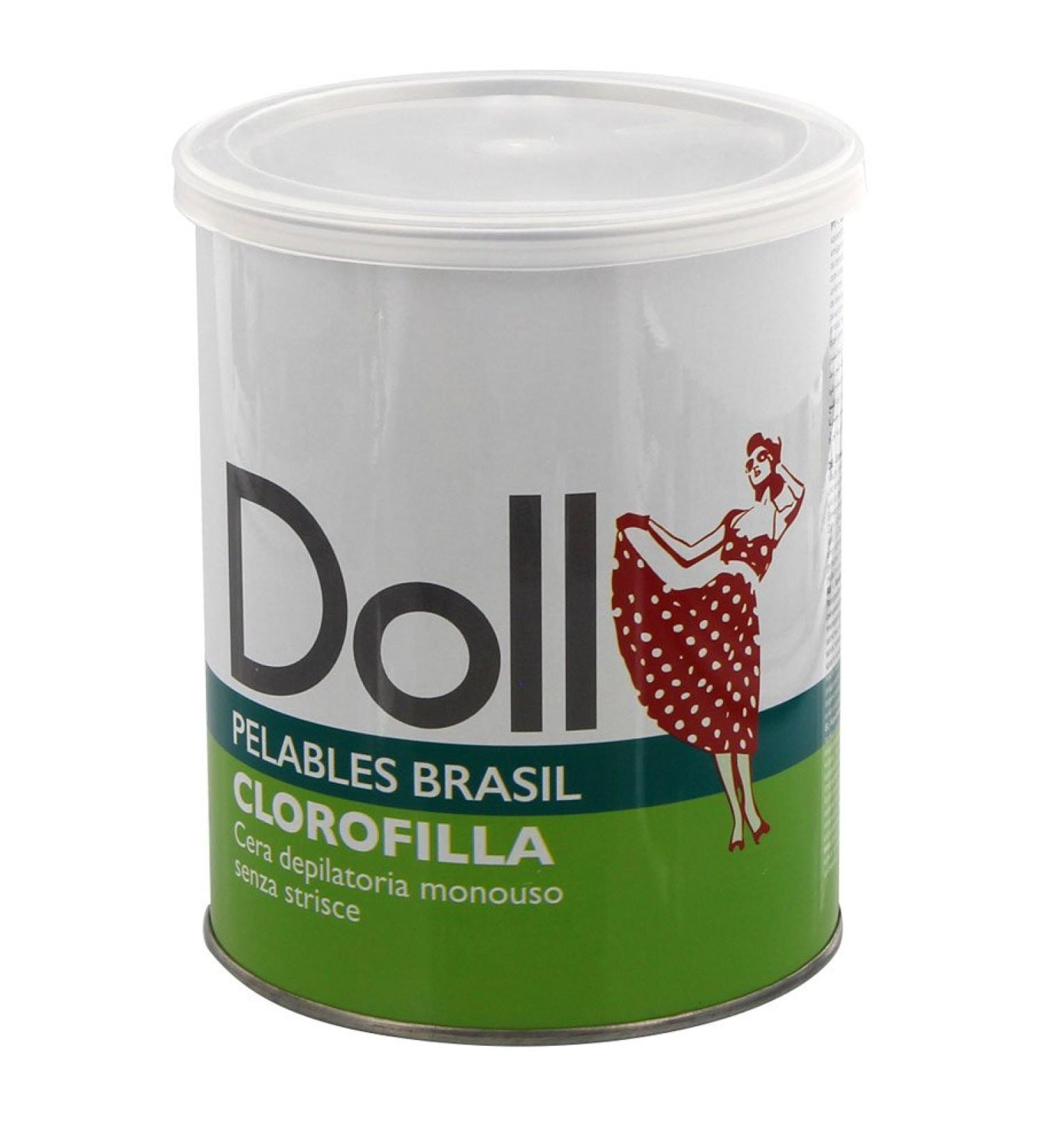 Kosmetex Chlorophyll Doll Wax Pelables Primo wax can for flexible waxing without fleece strips 800g