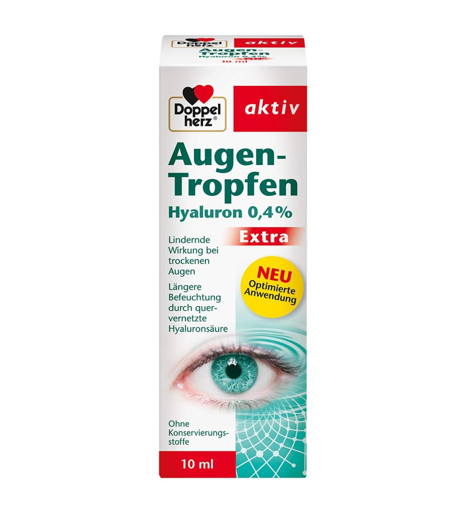Double-Heart Eye Drops 0.4% - Relieve Dry & Irritated Eyes - 10ml Medical Device - Buy Online on GoSupps.com