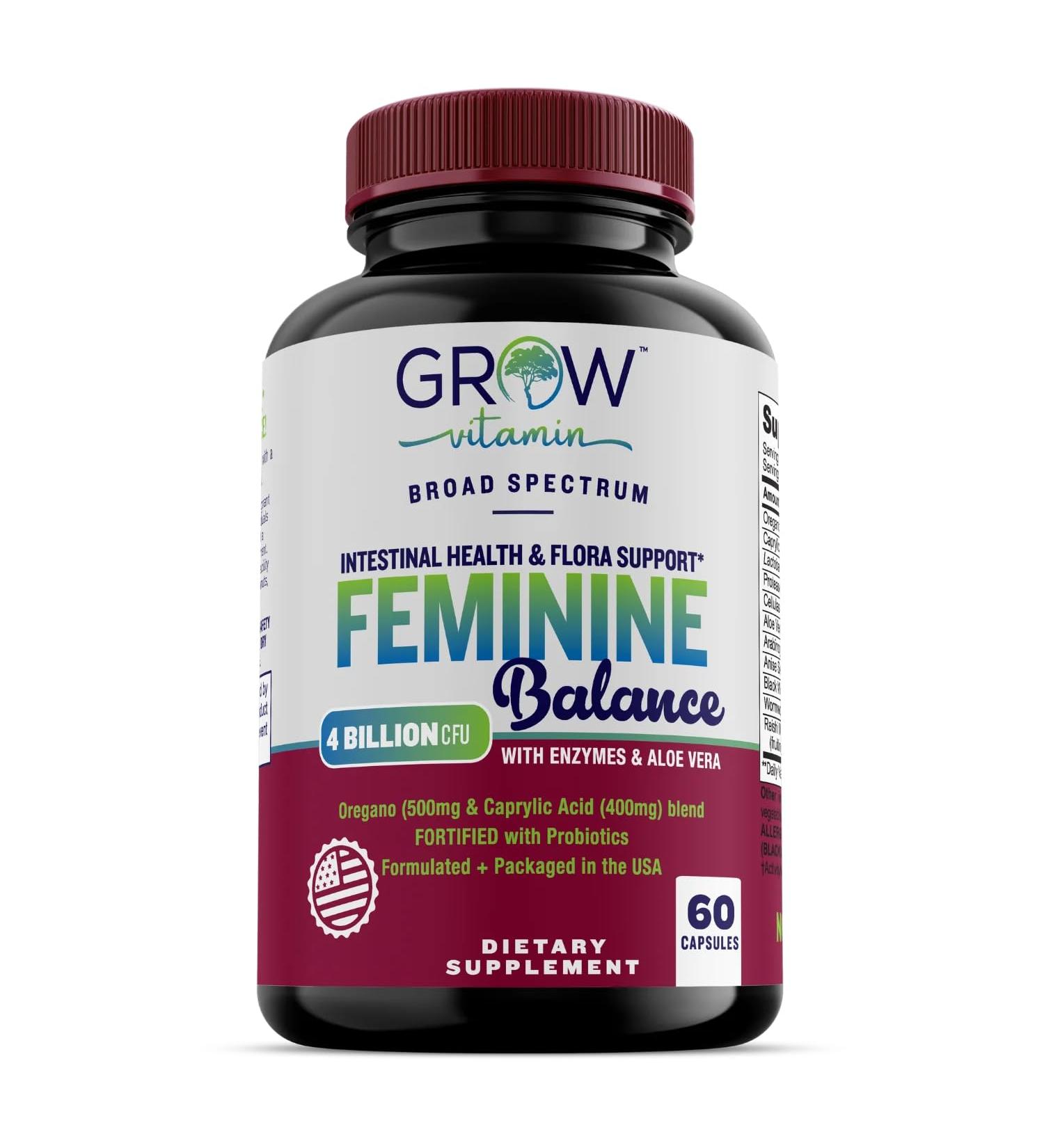 Feminine Balance Complex | Candida Support | Oregano & Caprylic Acid Blend | Vaginal Detox & Cleanse Probiotics | Supports Healthy Intestinal Flora & Immune Function - Buy Online on GoSupps.com