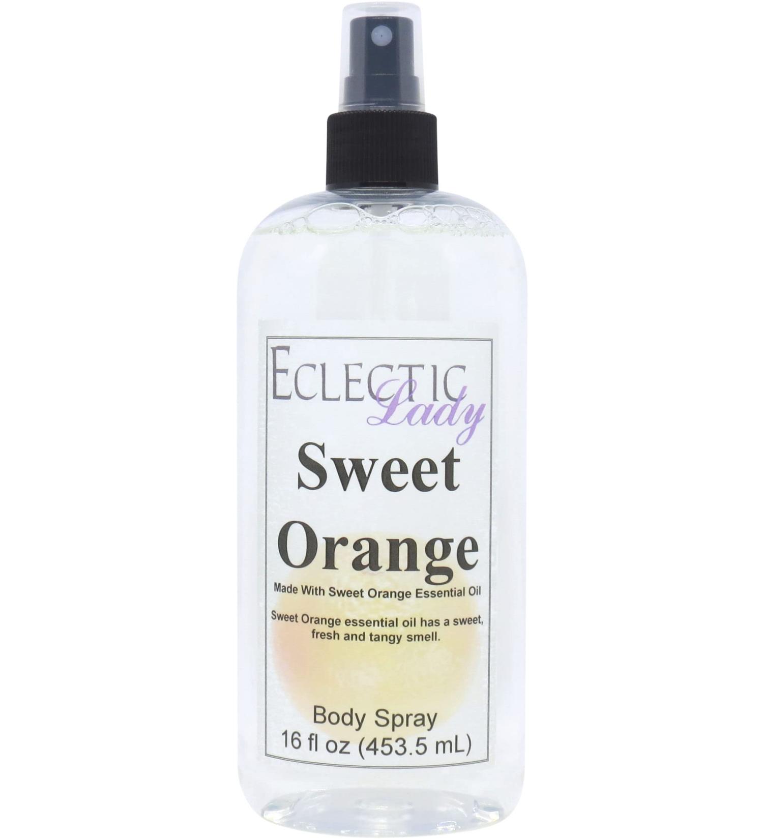 Sweet Orange Essential Oil Body Spray 16 ounces Body Mist for Women with Clean Light & Gentle Fragrance Long Lasting Perfume with Comforting Scent for Men & Women Cologne with Soft Subtle Aroma Regular Strength 16 Fluid Ounces - Buy Online on GoSupps.com
