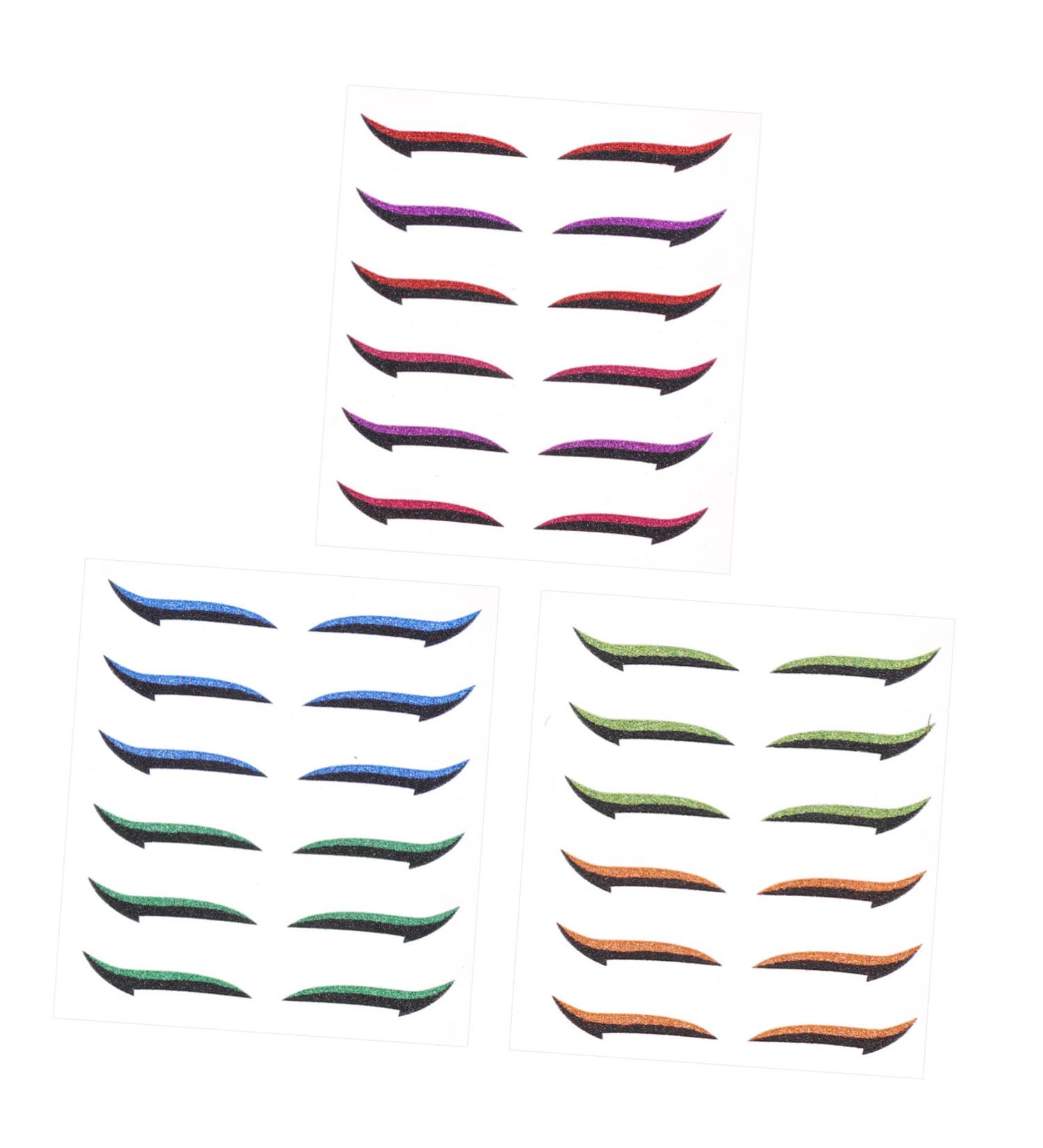 POPETPOP 18 Pairs Anti Sweat Eyeliner Eyeshadow Two Sided Tape Eye Line Sticker Template Man Halloween - Buy Online on GoSupps.com