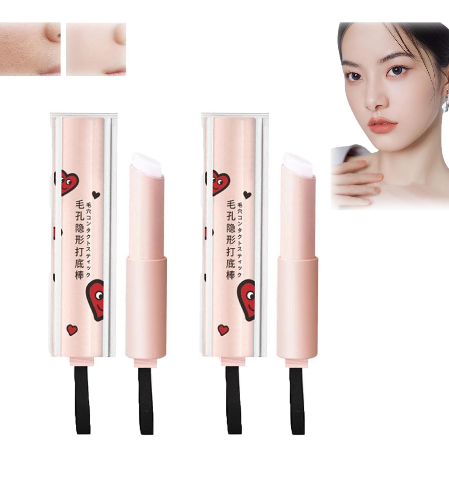 Statisticalt New Magical Pore Eraser Waterproof Face Primer Stick Statisticalt Pore Primer Stick Lightweight Blur Pore Eraser Stick Pore Eraser Stick Hydrating Matte for All Skin (2PCS) - Buy Online on GoSupps.com