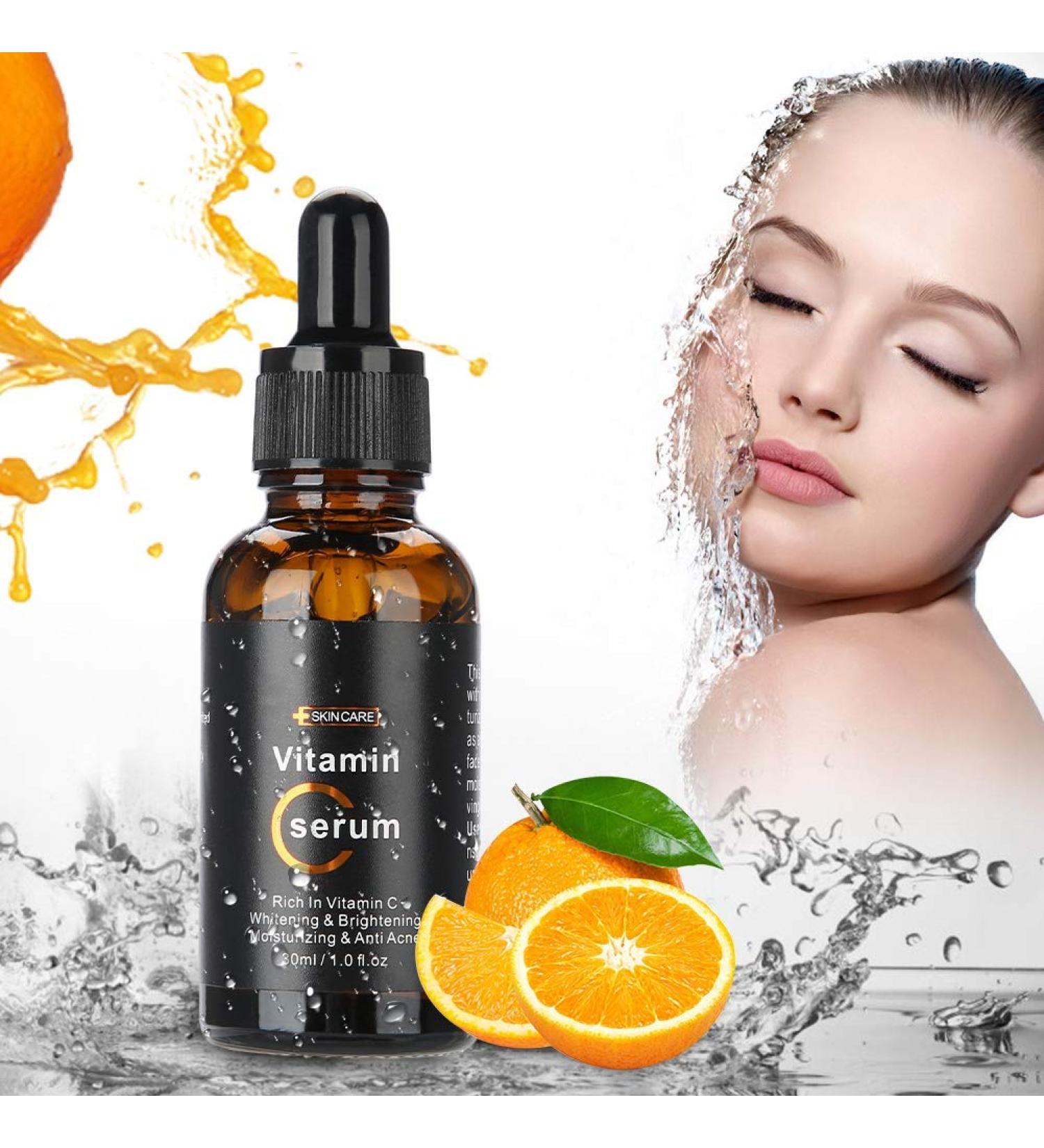 Organic Face Serum Plant Vitamin Illuminating Day and Night Moisturizing Essence Lightens Wrinkles Freckles Suitable for sensitive skin 30 ml - Buy Online on GoSupps.com