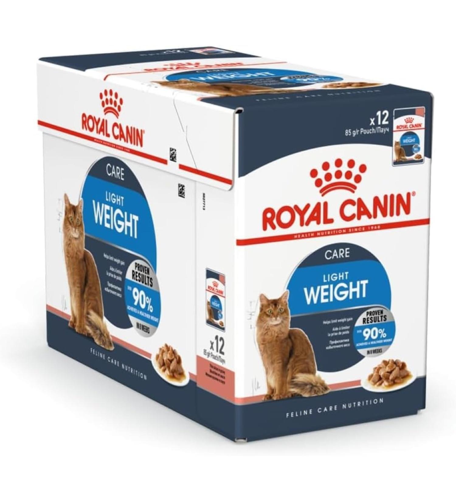 Royal Canin Light Weight Care in Gravy Adult Wet Cat Food 85g (Pack of 12) Pouch 85 g (Pack of 12) - Buy Online on GoSupps.com