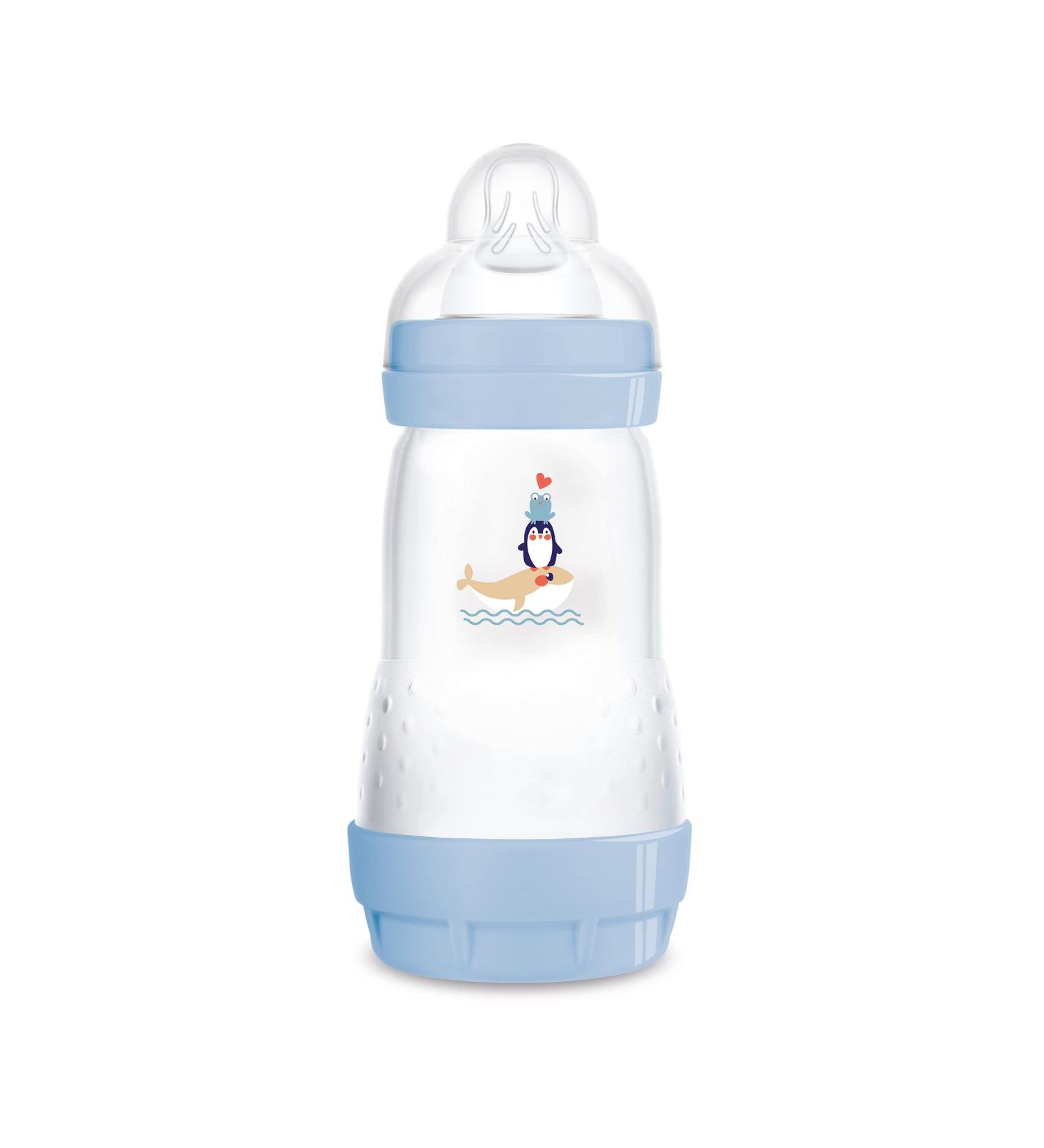 Buy Mam Easy Start Anti-Colic Baby Bottle 260ml | Innovative Floor Valve Suction Cup Size 1 From Birth - Colic Relief for Babies - Buy Online on GoSupps.com