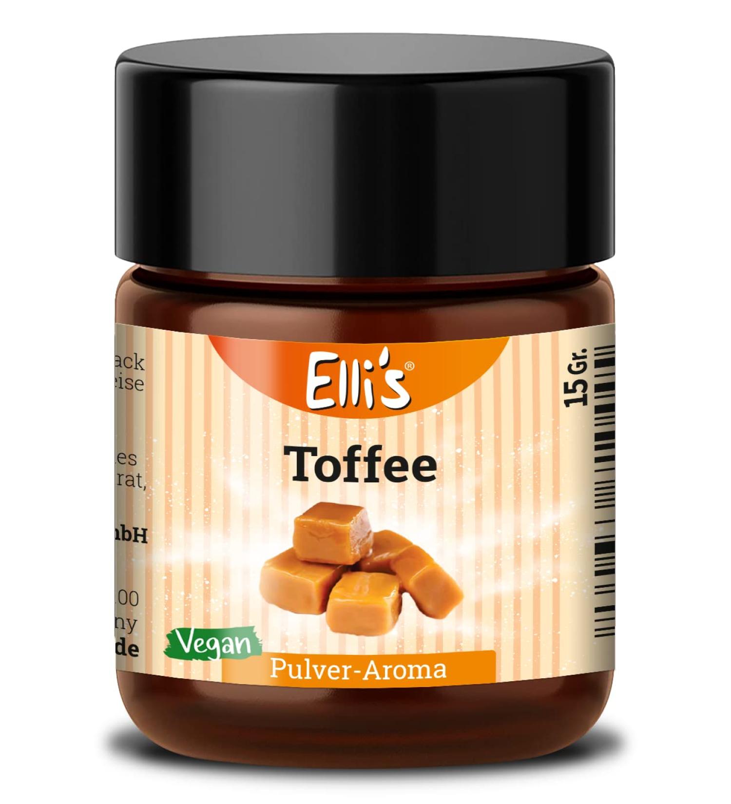 Ellis Flavors Toffee Powder - Vegan & Low-Calorie Food Aroma for Baking & Cooking | 10g - Buy Online on GoSupps.com