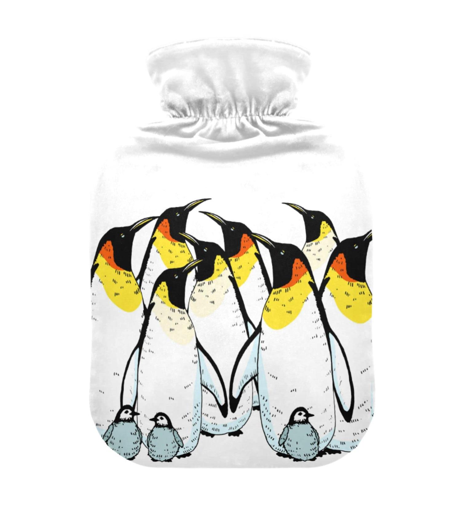 Durable 1L Heat Bottle - Handwarmer for Pain Relief & Heat Therapy | Winter Wilding Penguins Design - Buy Online on GoSupps.com