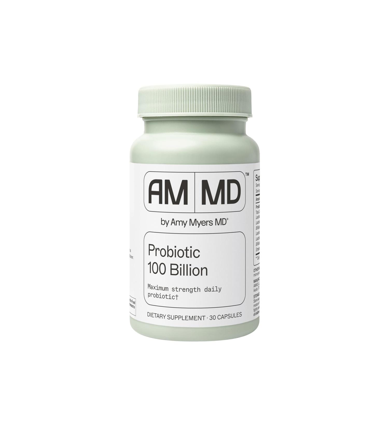 Amy Myers MD Probiotic Capsules 100 Billion - Maximum Strength Daily Probiotic - Gastrointestinal Health Supplement - Digestion & Immune Support - Buy Online on GoSupps.com