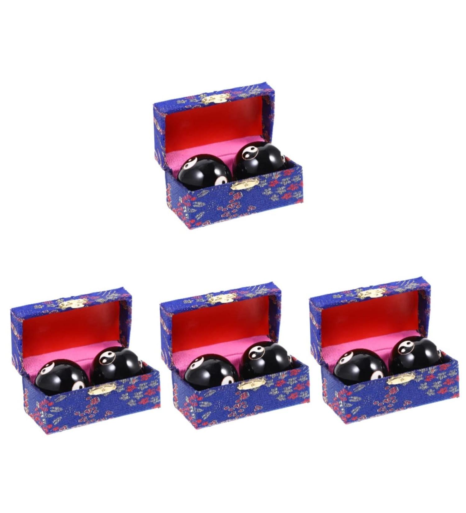 Clispeed 8 STK Metal Massage Globe Balls | Chinese Hand Balls for Stress Relief & Meditation | Cloisonn Stress Relief Roller for Adults - Buy Online on GoSupps.com