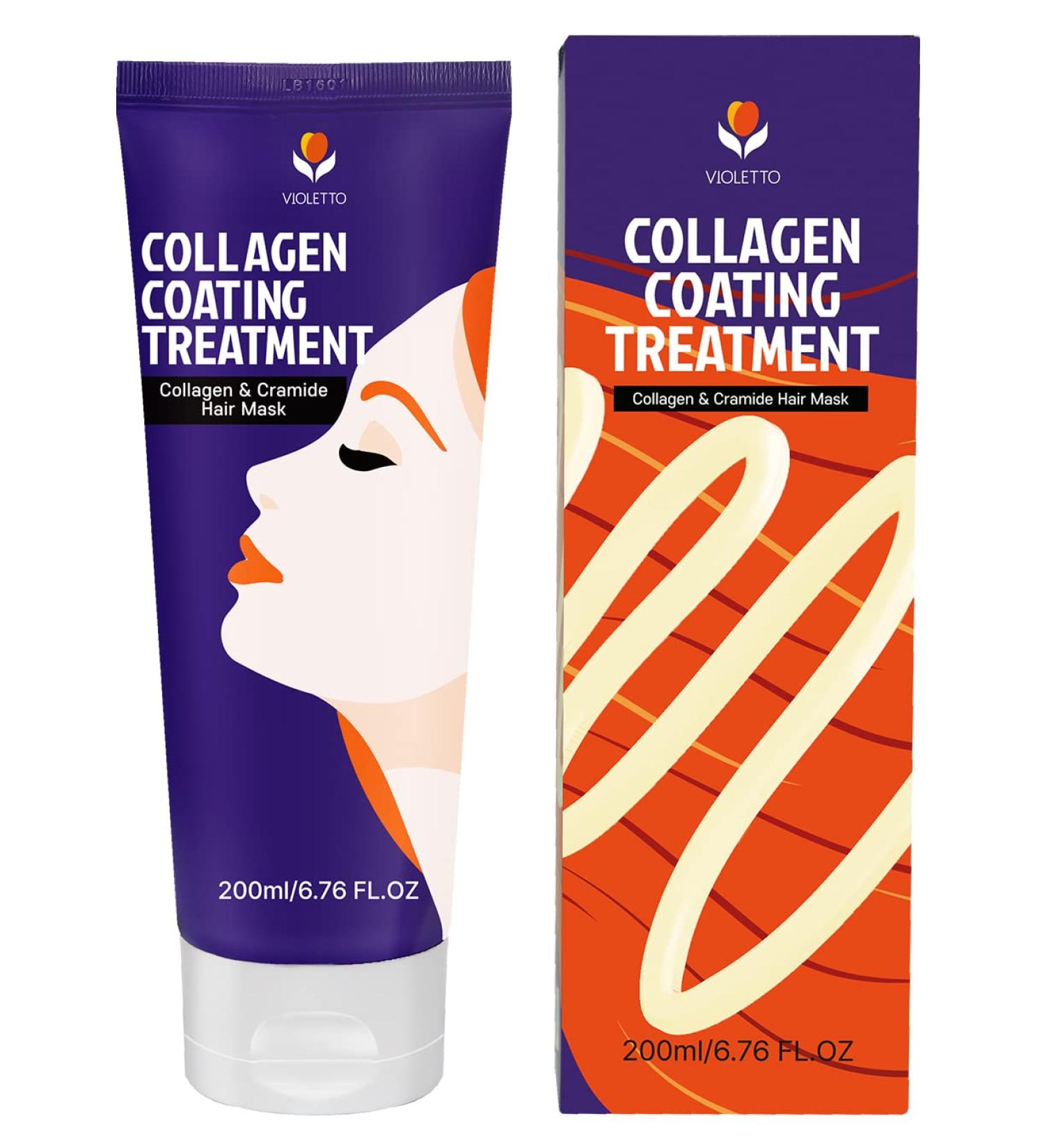 VIOLETTO Protein Hair Treatment 6.76 Oz - Hair Mask for Dry/Damaged Hair - Deep Conditioning & Repair - Promotes Growth - Buy Online on GoSupps.com