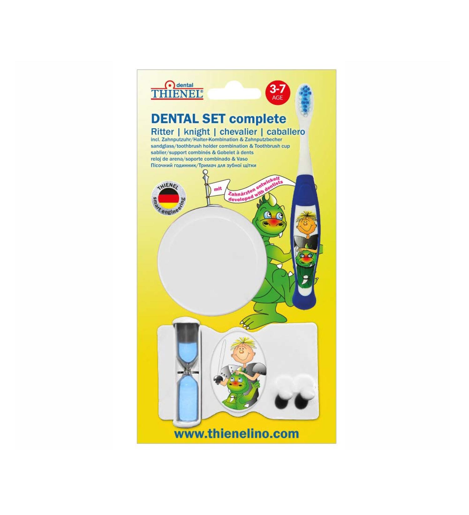 Dental Set for Kids - Complete Knight Theme Blue - Toothbrush Holder & Cup - Buy Online on GoSupps.com