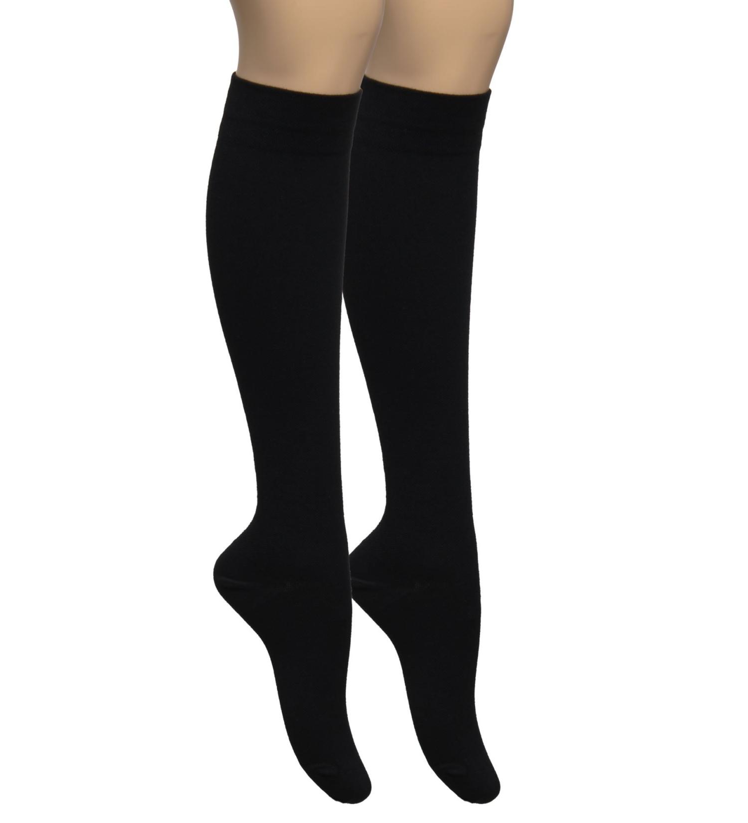 Vitasox women men support knee highs support stockings 6 pairs 39-42 6 pairs black
