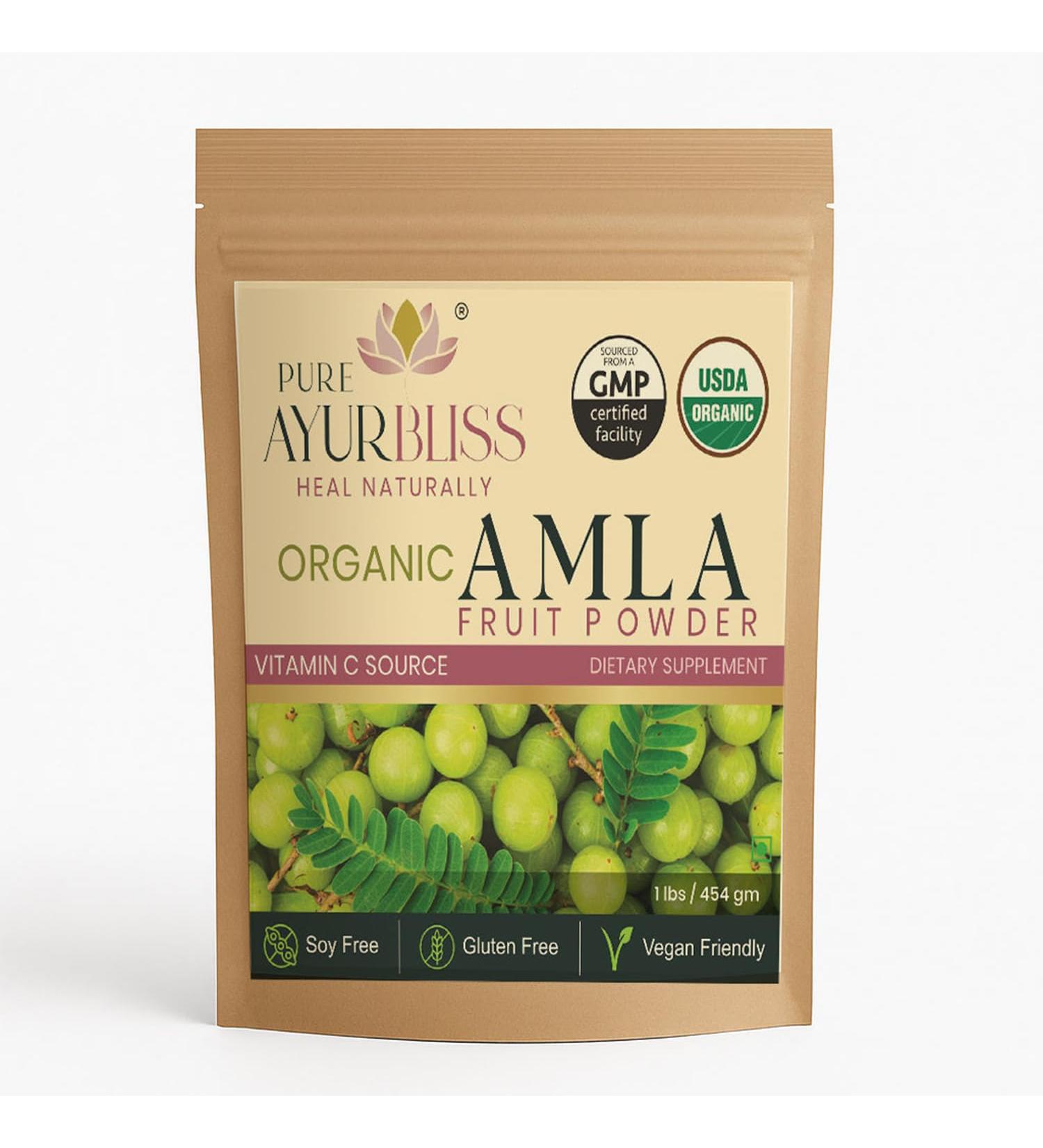 100% Organic Amla Powder, Ayurvedic Blend for Digestive Health, Immune Support, Vegan & Gluten-Free Nutrition, Natural Vitamin C Source for Hair, Skin, & Daily Wellness Vitality - 16oz 16 Ounce (Pack of 1) - Buy Online on GoSupps.com