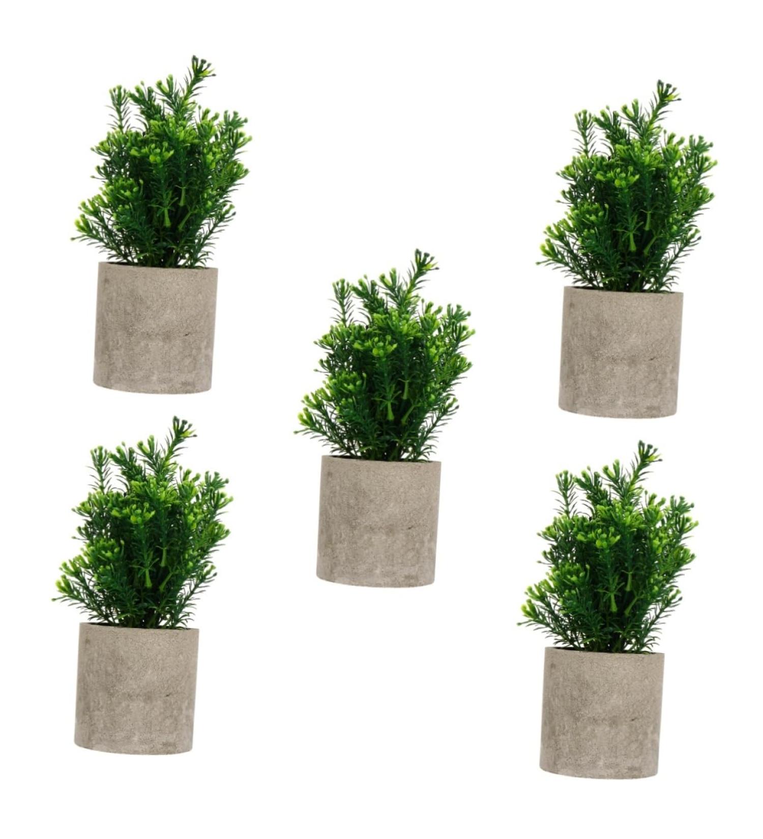 TOPBATHY False Green Plant 5 Pcs Simulated Potted Plant Pulp Potted Plants Household Fake Trees Artificial As Shownx5pcs 21.5x8cmx5pcs - Buy Online on GoSupps.com