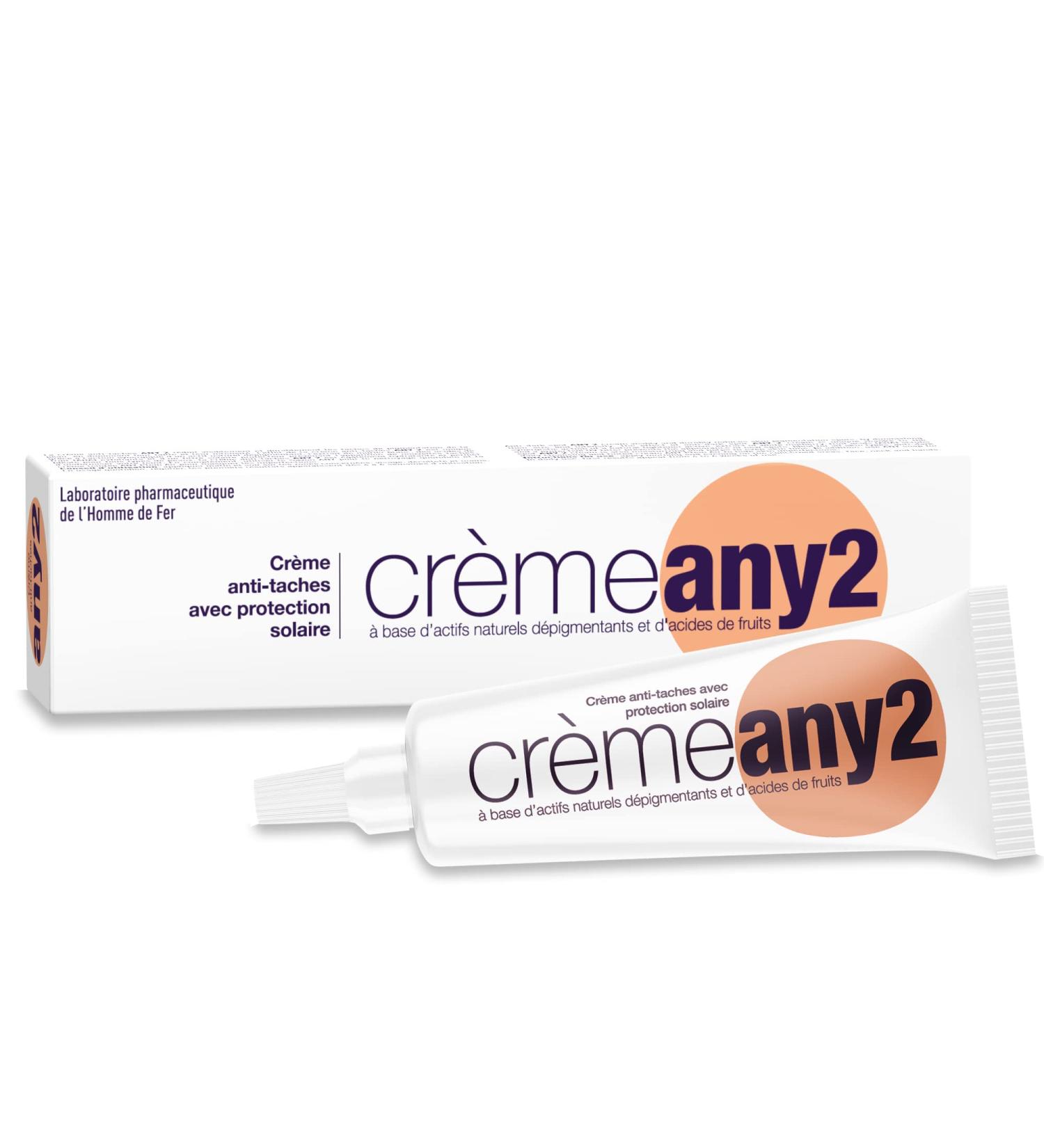 SORIFA - ANY 2 Anti-spot cream with sunscreen - Face and hands - Brown spots freckles (ephelides) old age scars pregnancy mask (chloasma) Tube 25 gr. - Buy Online on GoSupps.com