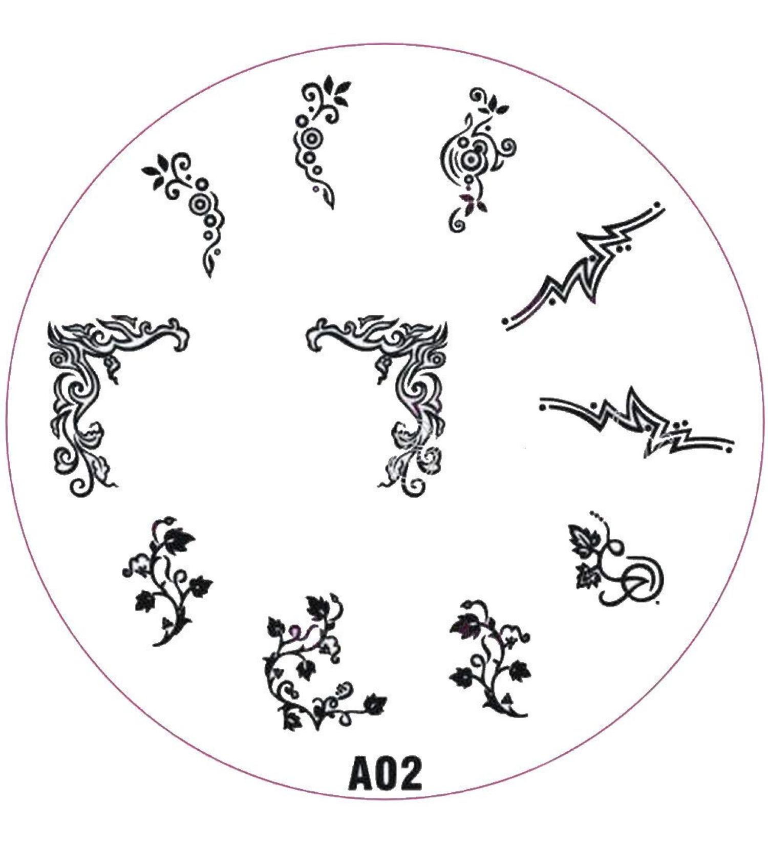++SPECIAL ITEM++ Stamping stencil A-Series: A02 Ornaments tendrils ivy