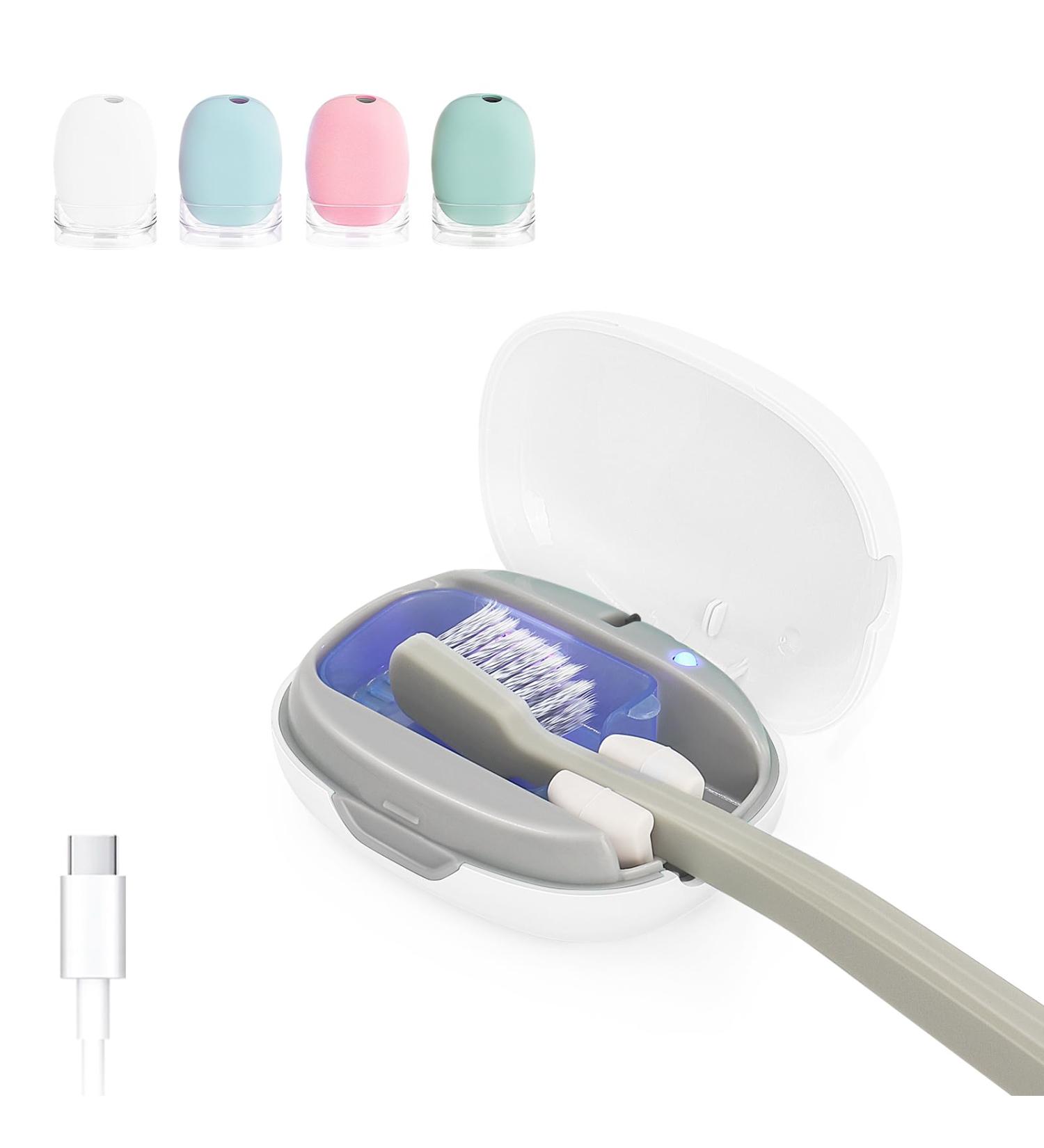 ELMWAY UV Sanitizer Toothbrush Case Portable Mini Toothbrush Holder Rechargeable Toothbrush Cover Sterilizing for Home and Travel Fits All Toothbrushes for Electric and Manual (White) Sterilize S-white - Buy Online on GoSupps.com