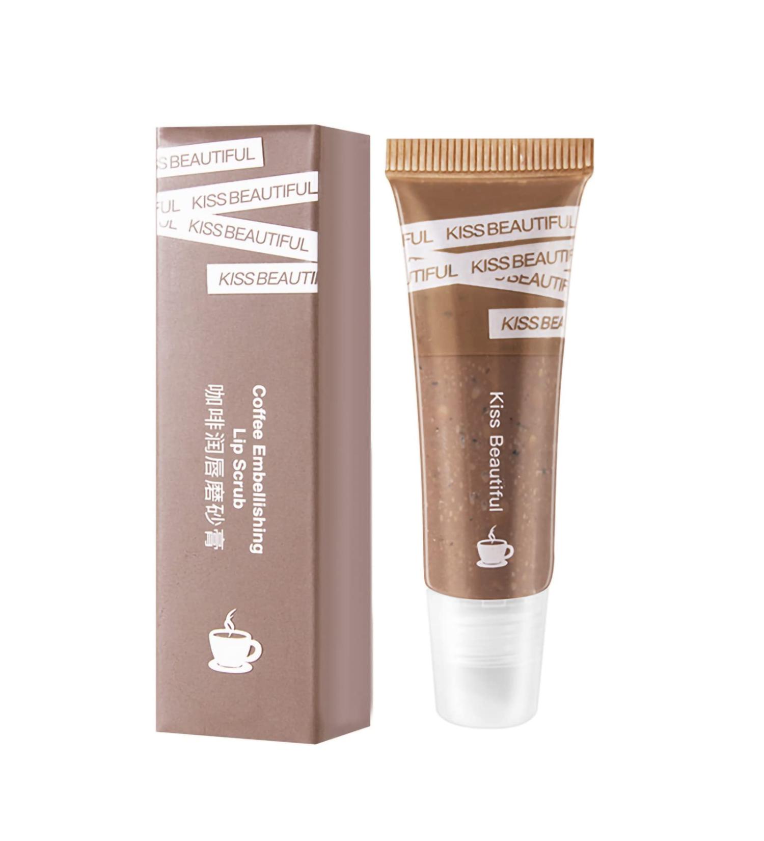 Moisturizing Coffee Lip Scrub - Nourishing Exfoliator to Fade Lip Lines | International Shipping - Buy Online on GoSupps.com