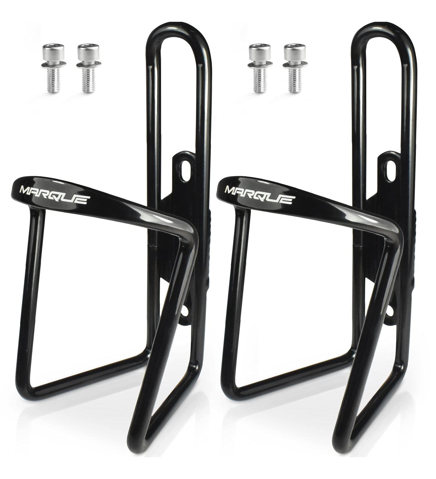 MARQUE Bike Water Bottle Holder - Lightweight Aluminum Alloy Cage for Road and Mountain Bikes - 2 Pack, Black - Buy Online on GoSupps.com