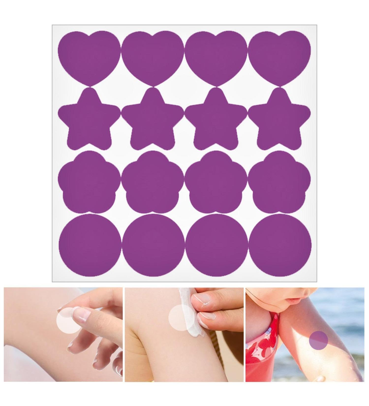 UV Sunscreen Stickers UV Detection Reminder Color Changing Sunscreen Test Stickers for Beach Swimming and Adults - Buy Online on GoSupps.com