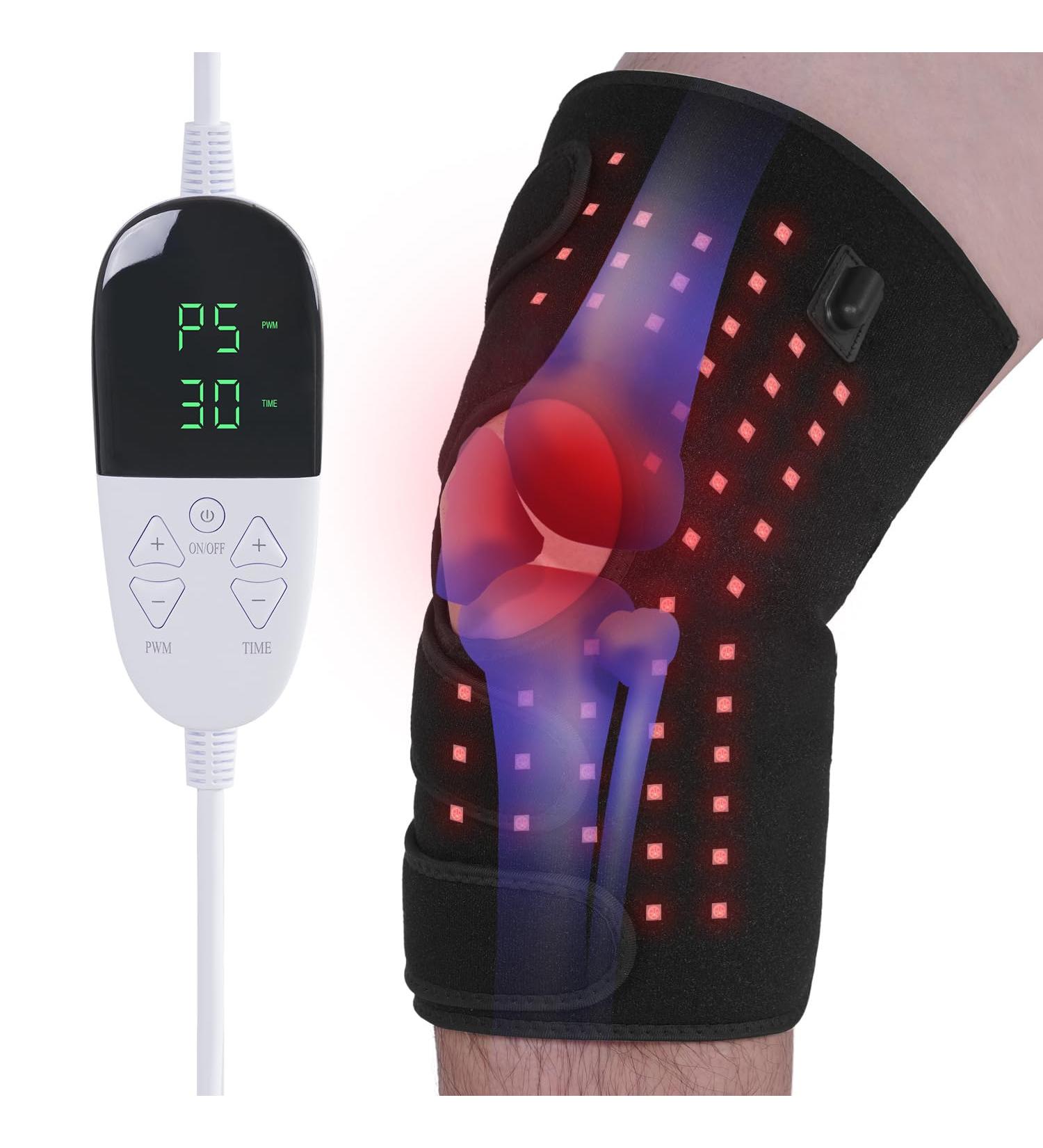 Buy Red Light Therapy Knee Brace - Infrared Knee Device for Joint Pain Relief & Faster Recovery | Adjustable Size for Athletes & Elderly - Buy Online on GoSupps.com