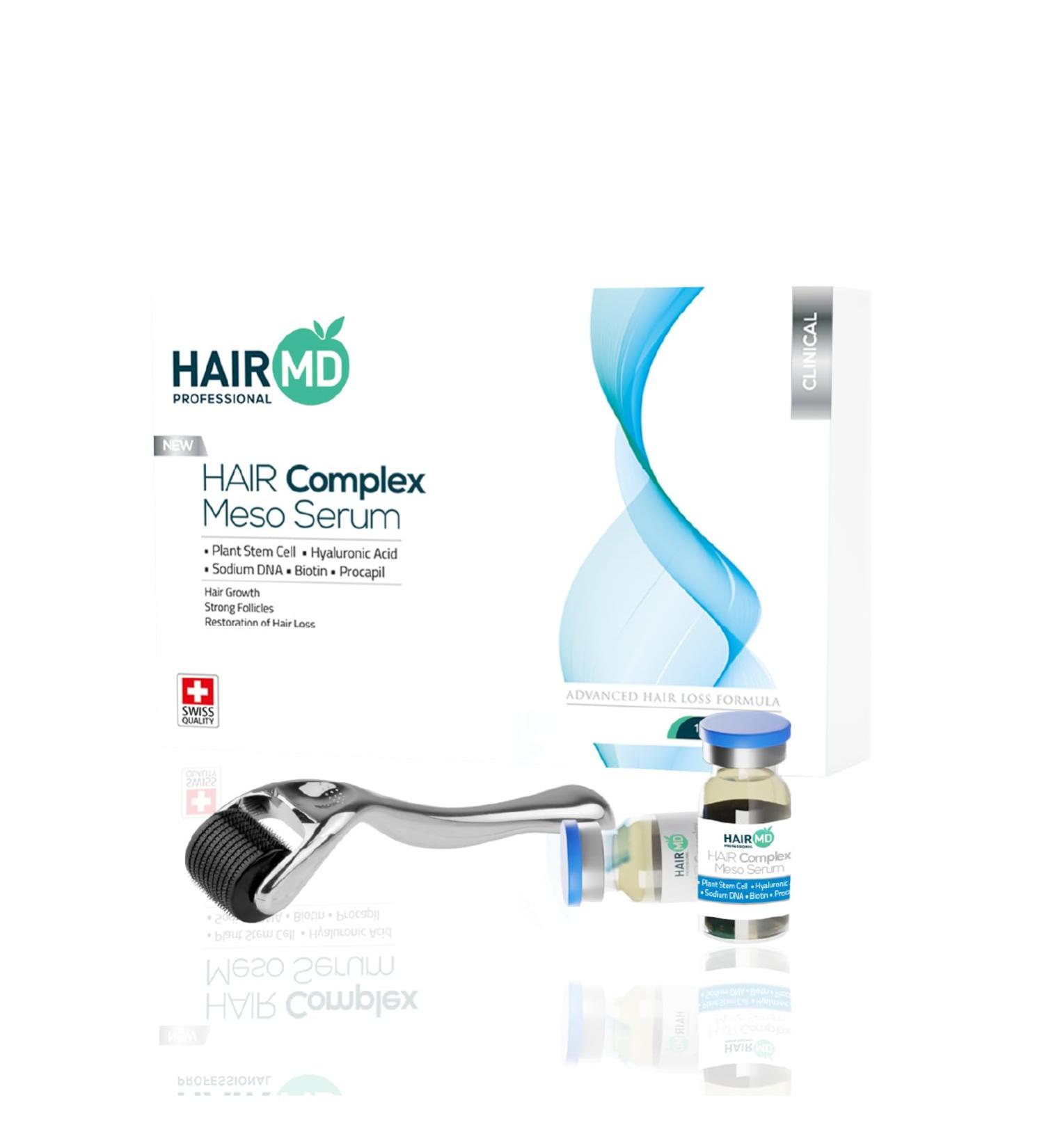 HairMD S rum complexe capillaire clinique + rouleau de soins de la peau - Buy Online on GoSupps.com