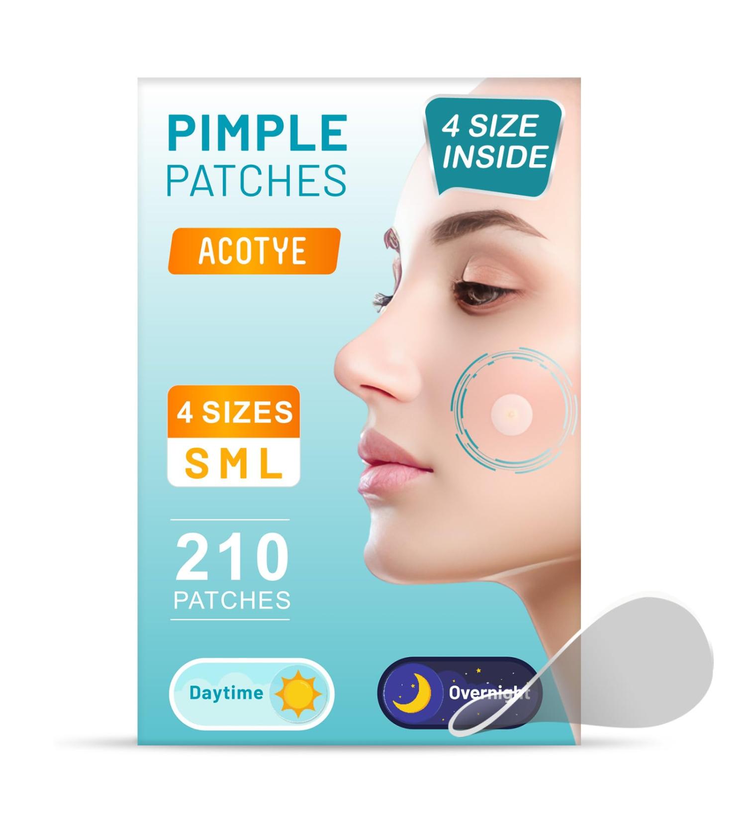 Pimple Patches 210PCS | Hydrocolloid Spot Patches with Tea Tree Oil, Salicylic Acid and Niacinamide - Buy Online on GoSupps.com