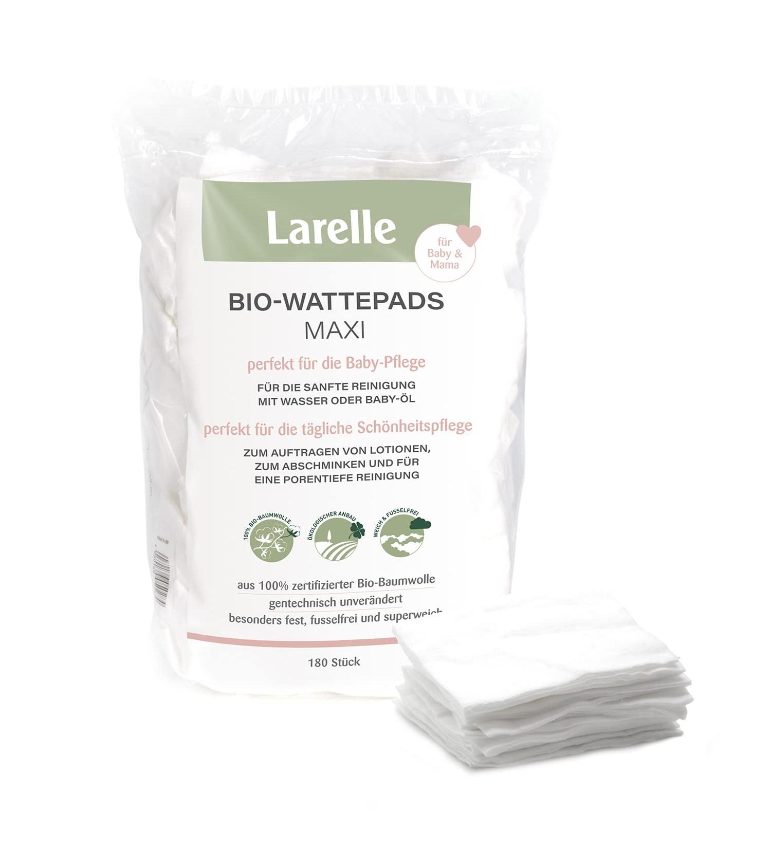 Larelle Maxi Organic Cotton Pads 180 Pieces Perfect for Baby Care and Daily Beauty Care 1 count (Pack of 180) Maxi - Buy Online on GoSupps.com