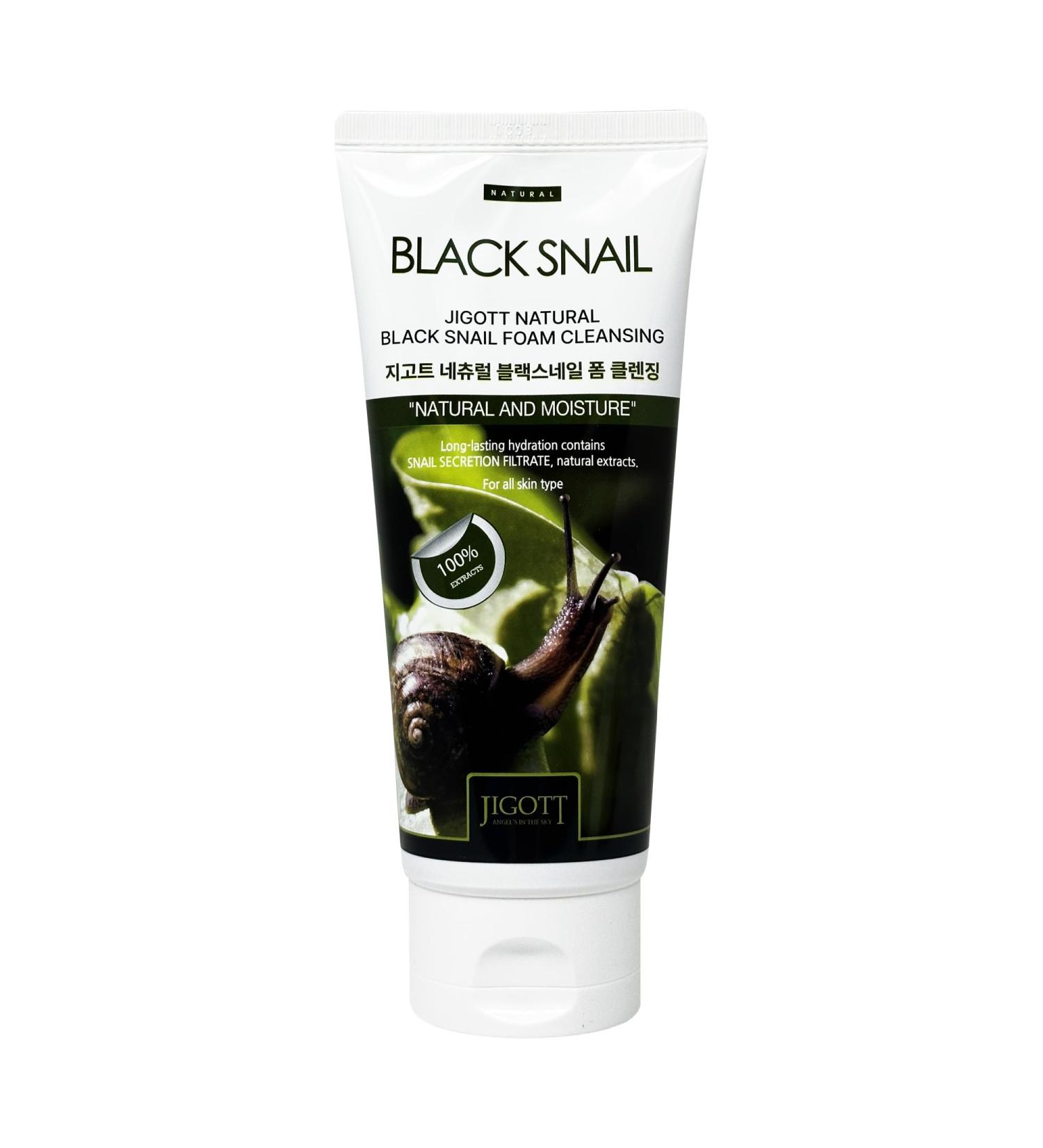 Jigott - Natural Black Snail Foam Cleansing 6 FL OZ/180ml - Buy Online on GoSupps.com