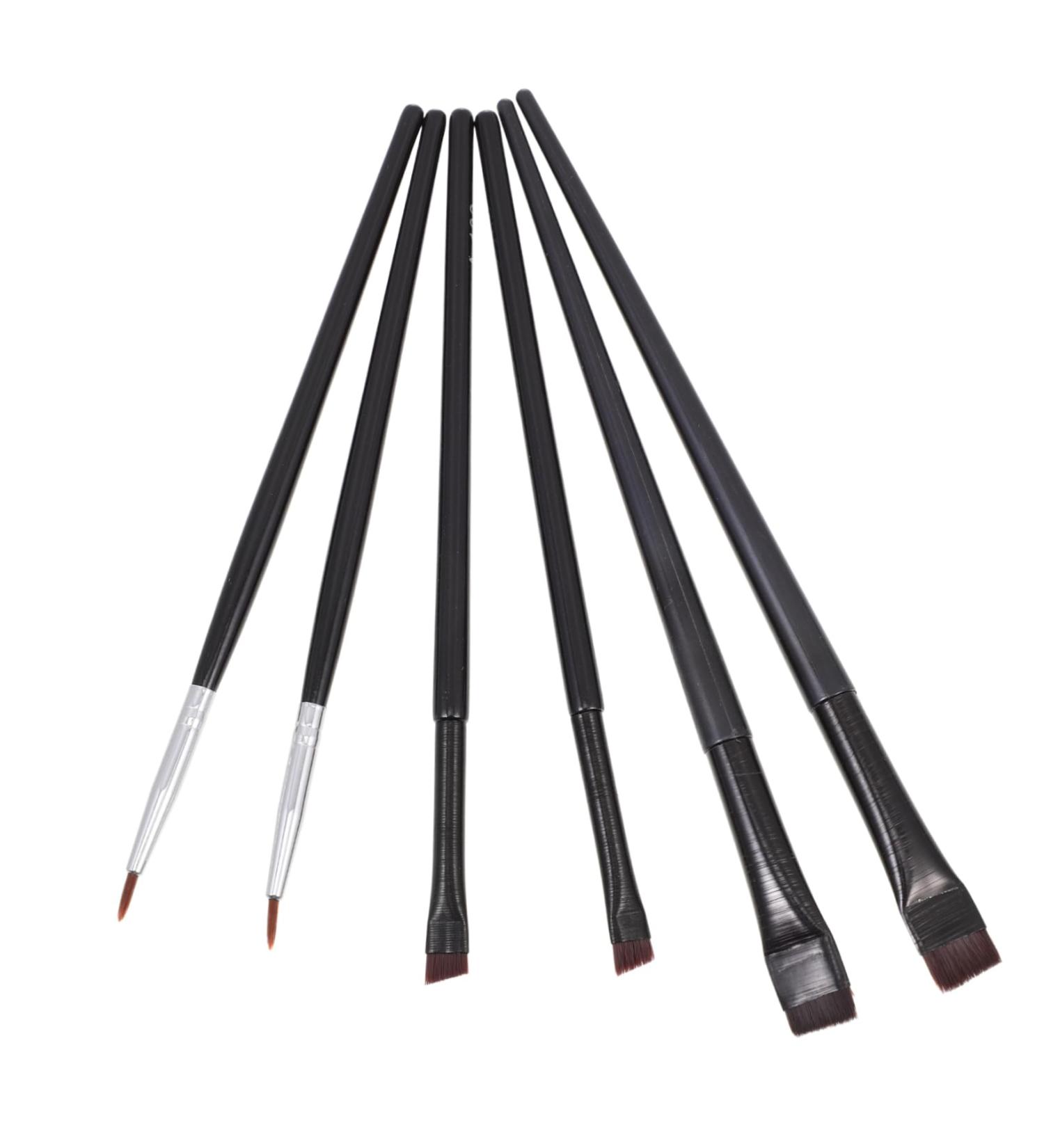 Mikinona 6pcs Eyeliner Makeup Brush Makeup Cream Brush Eye Makeup Brush Eye Tool Brush Rayon Wooden Handle - Buy Online on GoSupps.com