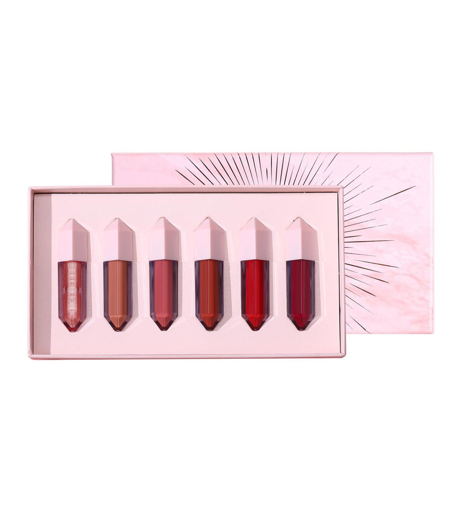 CHAKAE 6pcs Lip Gloss Long Lasting Moisturizing Waterproof Lip Gloss Rich Pigment for Daily and Party Makeup - Buy Online on GoSupps.com