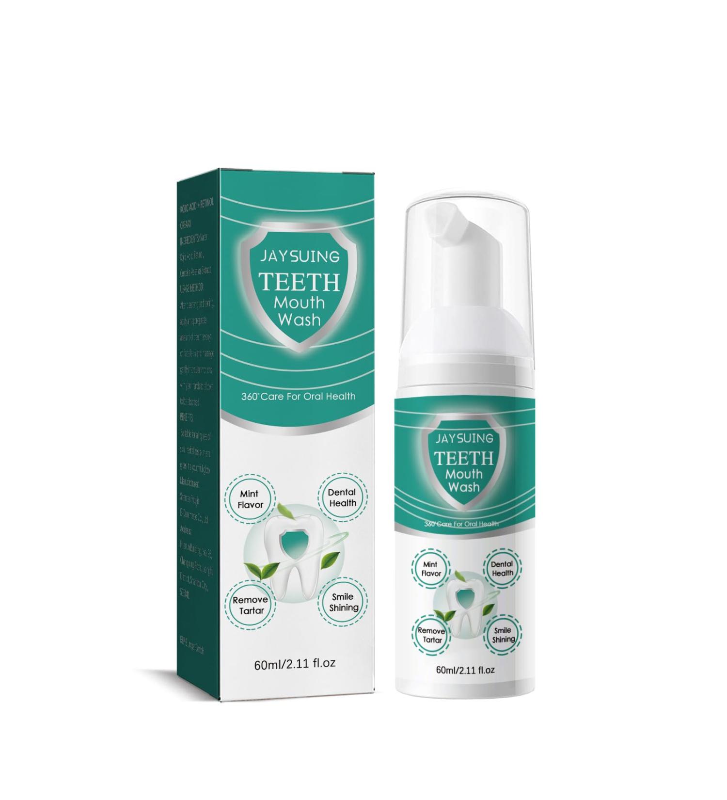 Teeth Whitening Toothpaste Mousse 60ml - Foam for Bright White Teeth Stain Removal & Color Correction - Effective Solution for Yellow Teeth - Buy Online on GoSupps.com