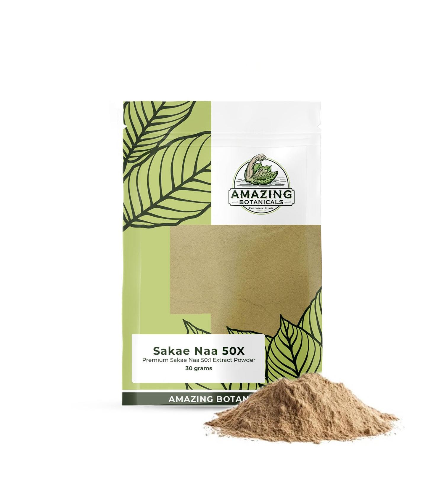Amazing Botanicals Sakae Naa 50X Extract Powder - 30g | High Potency Combretum Quadrangulare for Relaxation, Calmness & Focus - Buy Online on GoSupps.com