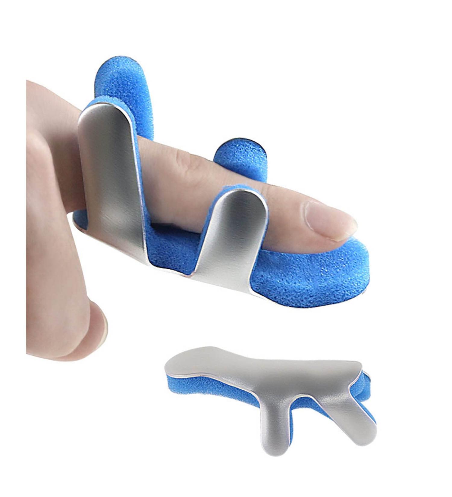 Finger Injury Corrector - Silver Aluminum Splint for Pain Relief & Correction (L) | Breathable & Durable Design - Buy Online on GoSupps.com