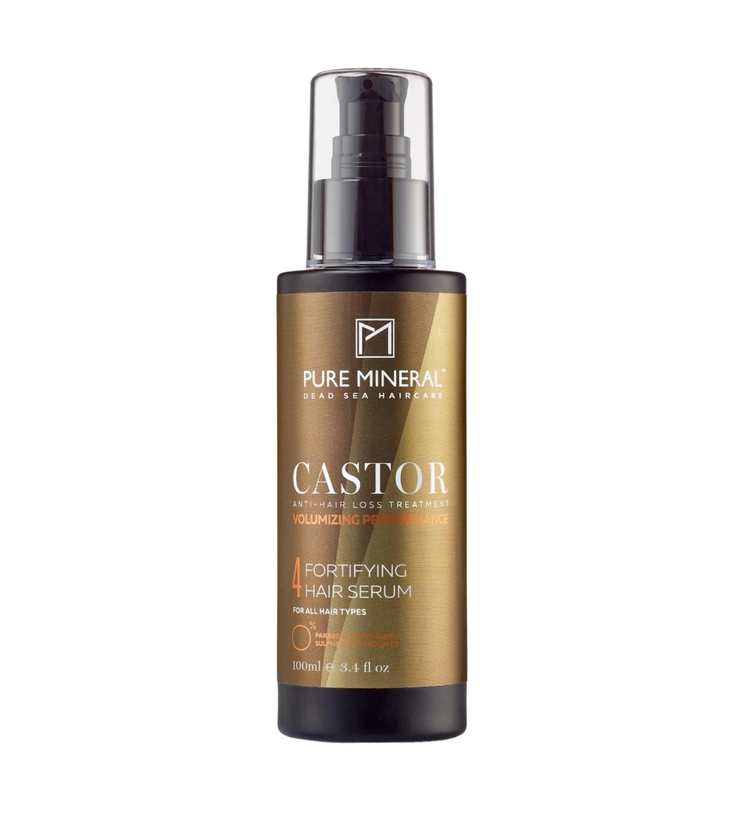 Pure Mineral - Castor Oil Hair Serum - Promotes Growth and Reduces Split Ends - Omega-9 - Free of sulfates parabens petrolates - 100ml - Buy Online on GoSupps.com