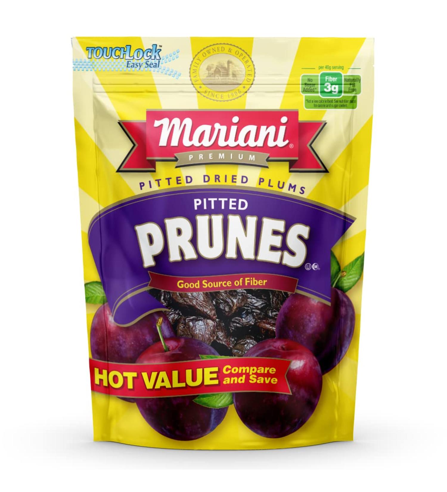 Mariani Premium Pitted Prunes - 18 oz (510g) - All-Natural Dried Fruit - Buy Online on GoSupps.com