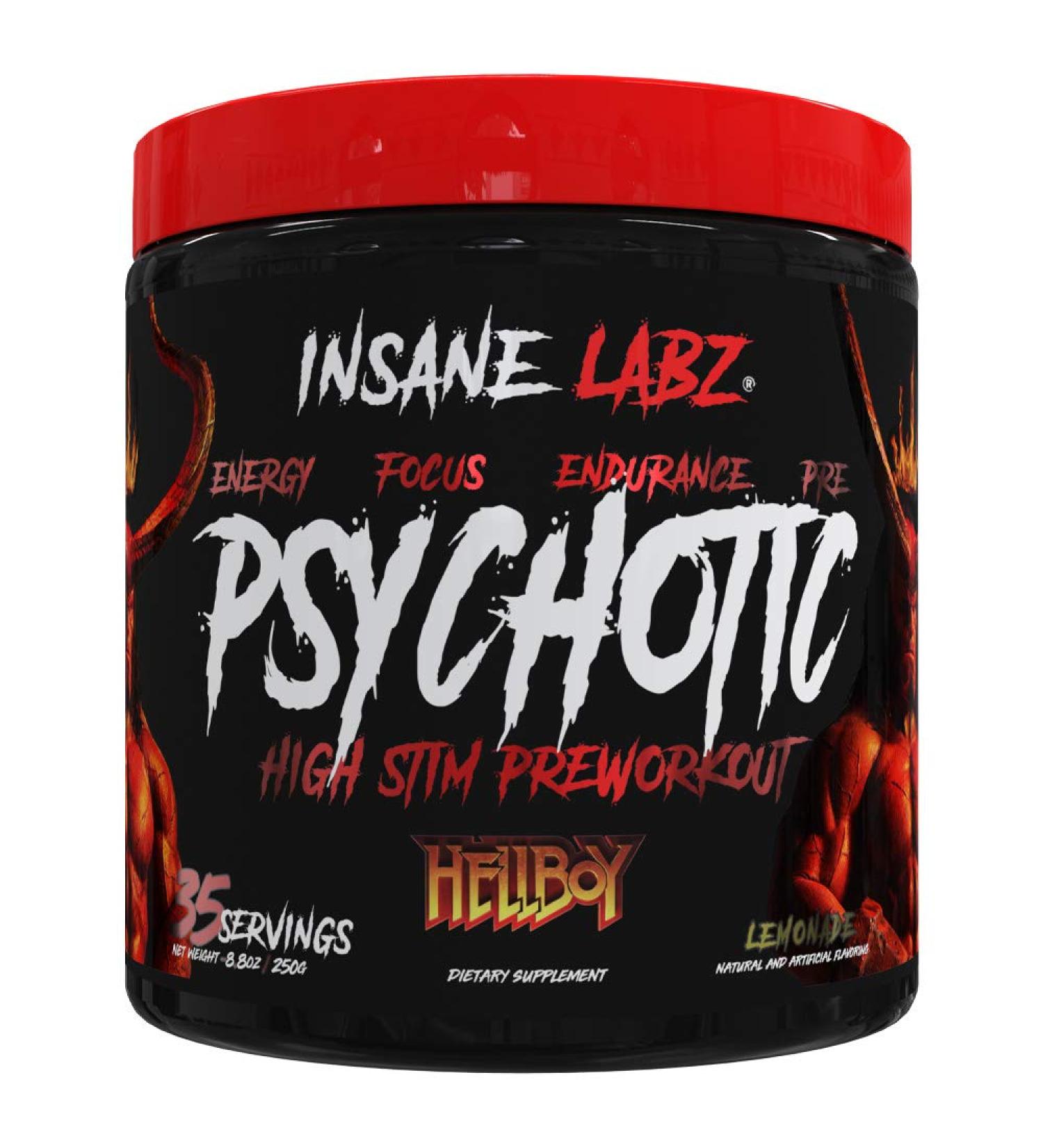 Insane Labz Hellboy Edition Pre Workout Powder - High Stimulant NO Booster | Boosts Focus, Energy, Endurance & Nitric Oxide Levels | 35 Servings Lemonade Flavor - Buy Online on GoSupps.com