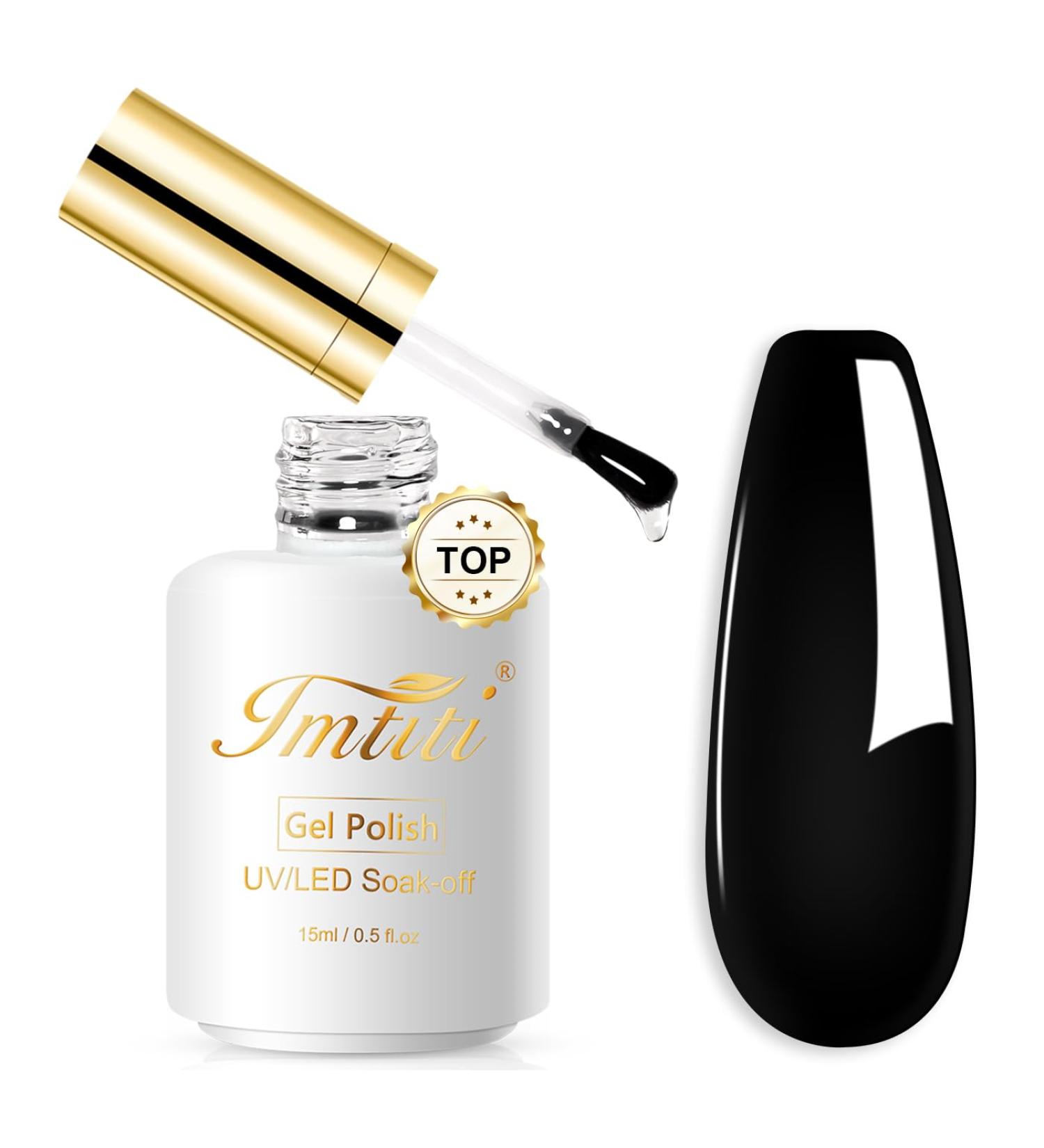 Imtiti No Wipe Gel Top Coat 15ML Clear Glossy Top Coat Gel Nail Polish High Shine Long Lasting Soak Off UV Led for Gel Nail Polish Salon Quality Nail Manicure - Buy Online on GoSupps.com