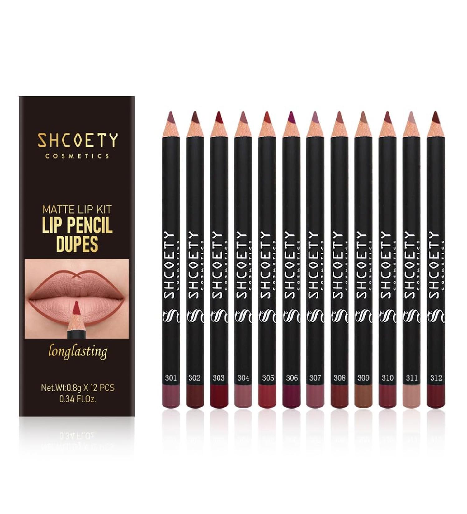 12 Colors Matte Lip Liner Set - Long Lasting Waterproof & High Pigment | Velvet Finish Lip Makeup - Shop Internationally - Buy Online on GoSupps.com